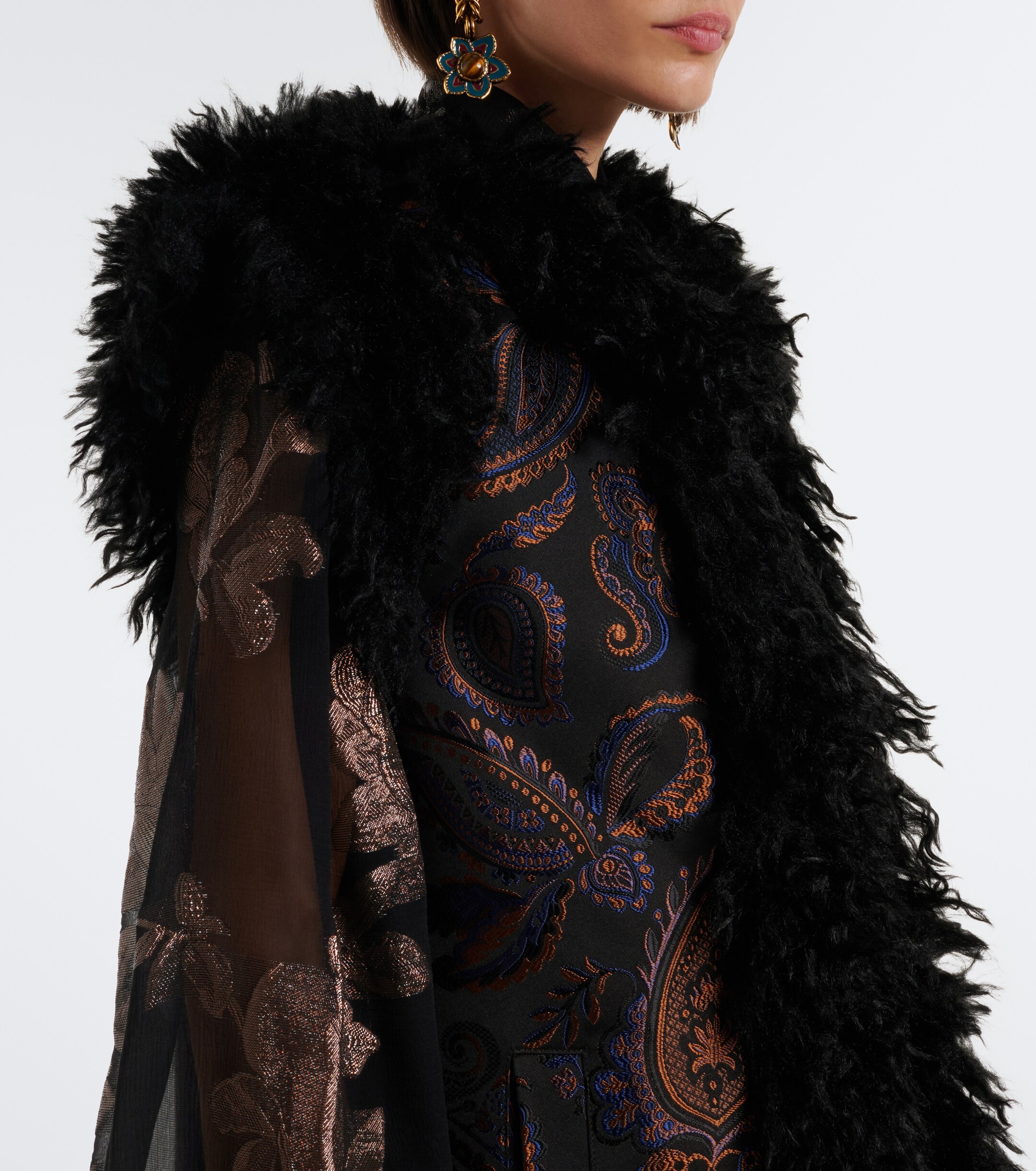Etro Etro Fringed paisley jacquard vest