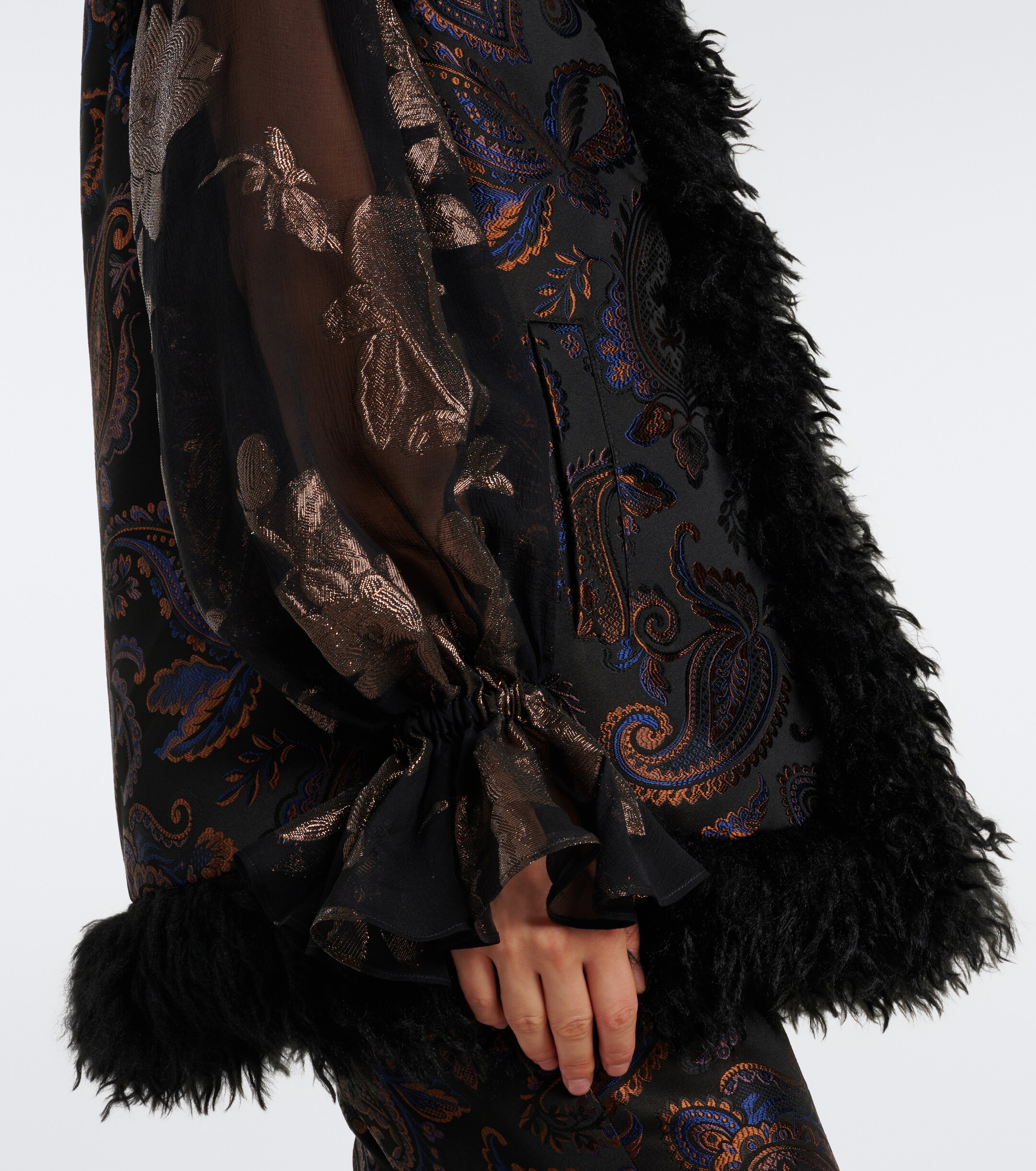 Etro Etro Fringed paisley jacquard vest