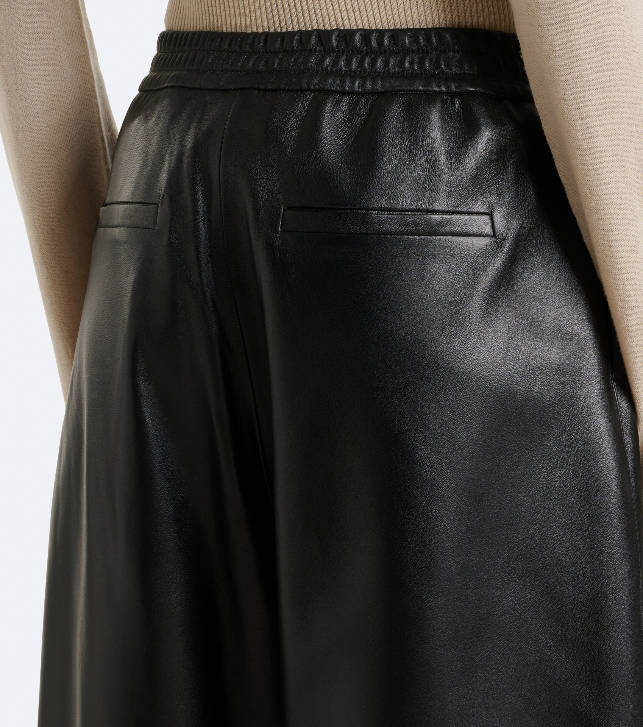 ARMA Arma Noa leather barrel-leg pants