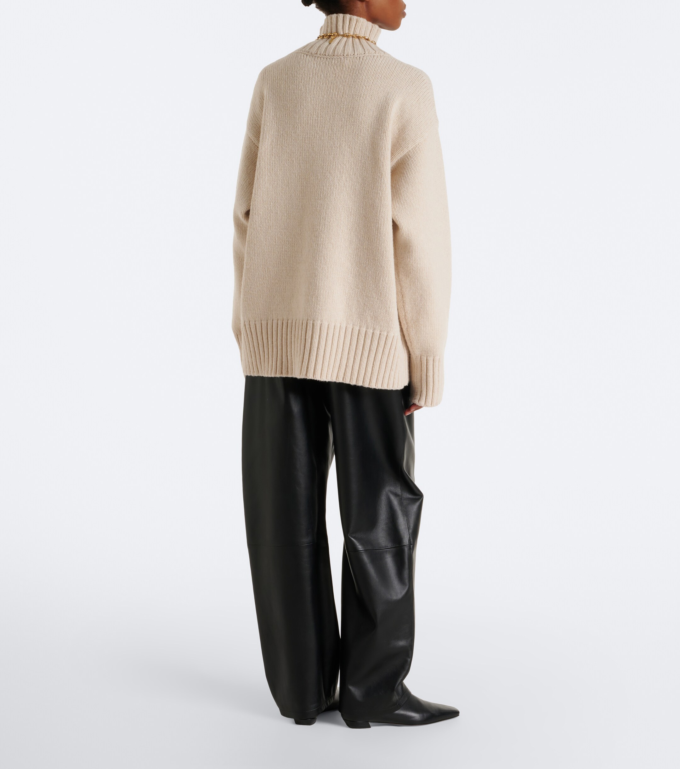 ARMA Arma Noa leather barrel-leg pants