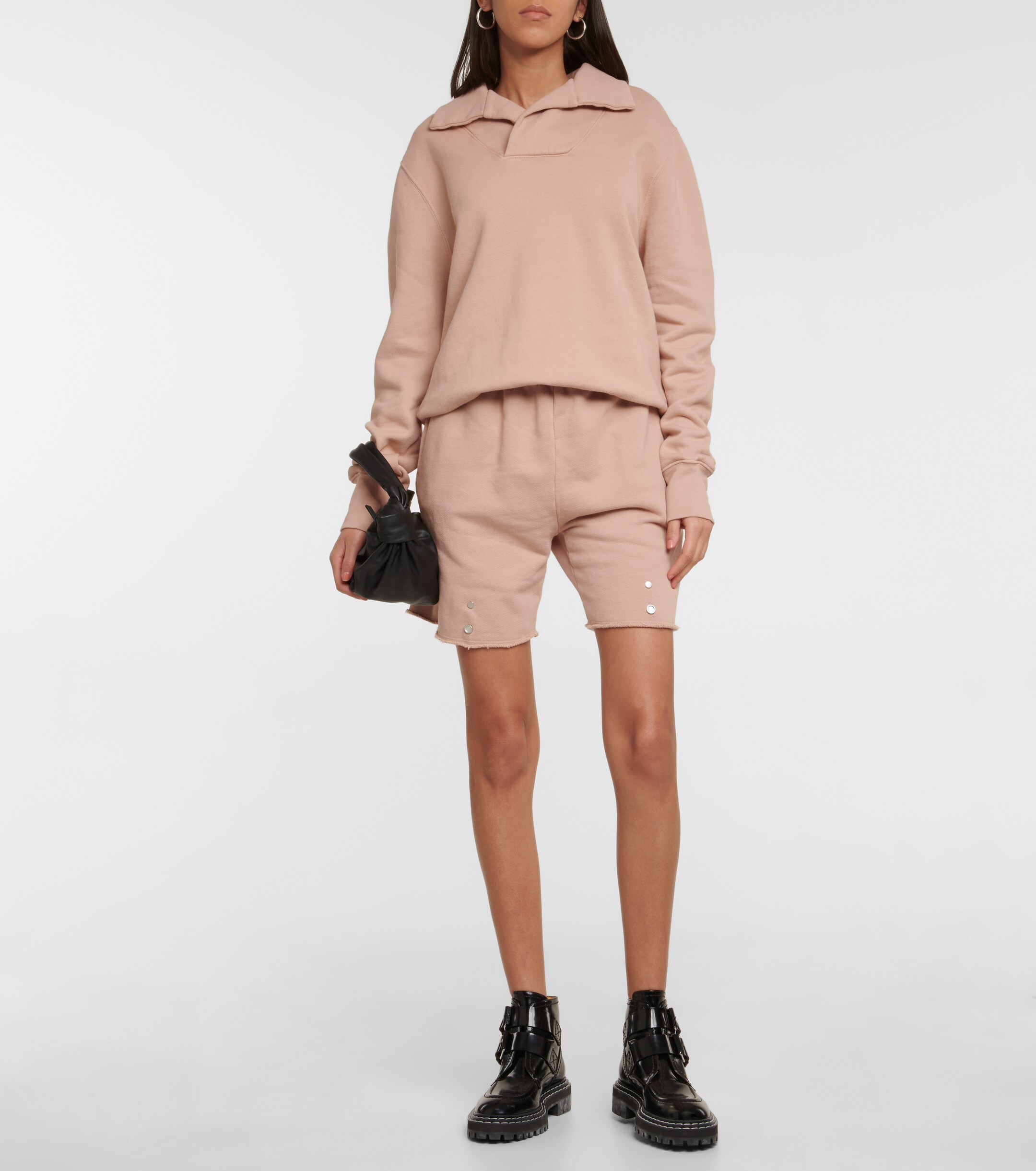 Les Tien Snap Front cotton shorts