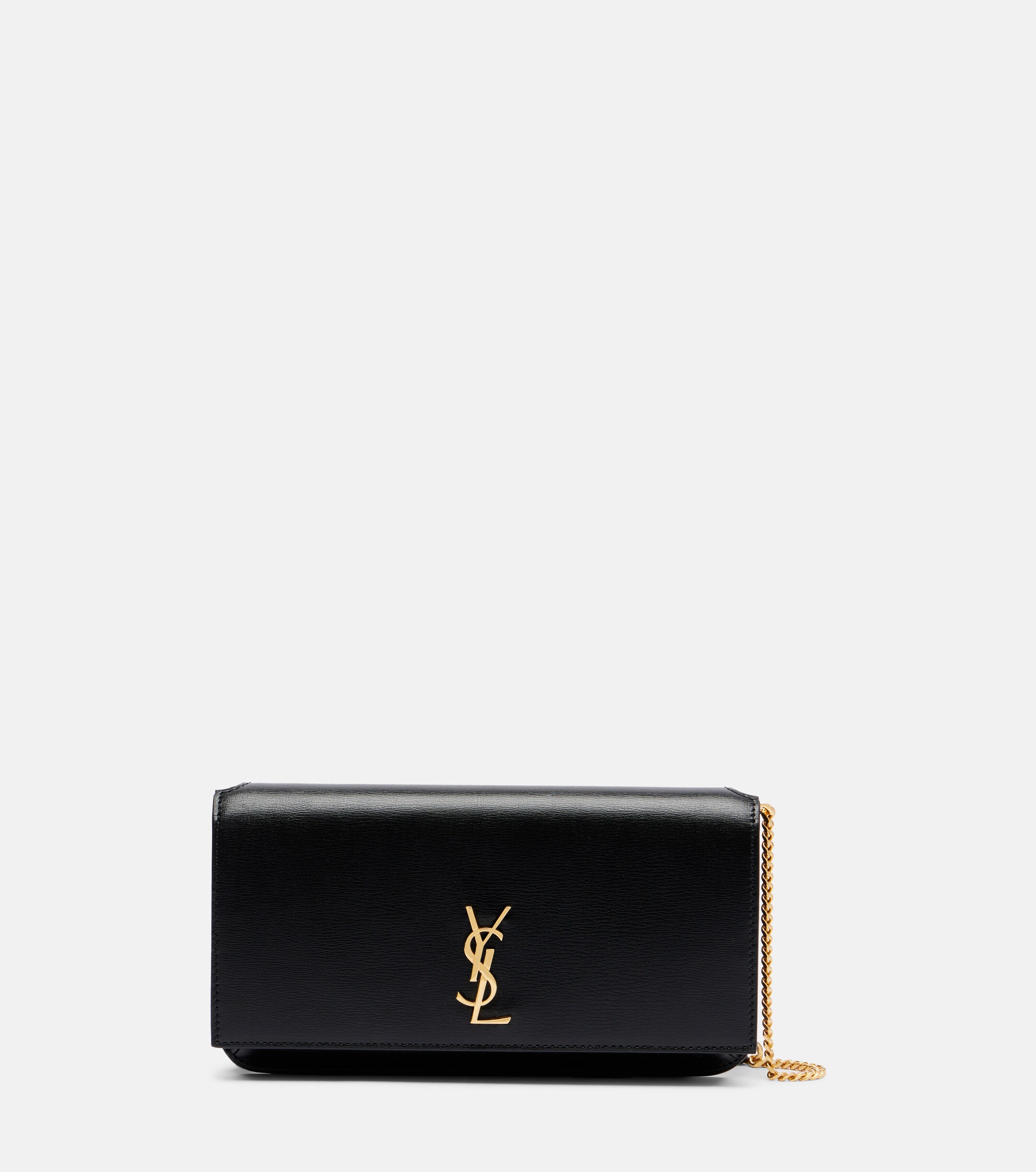 Saint Laurent Cassandre leather phone pouch