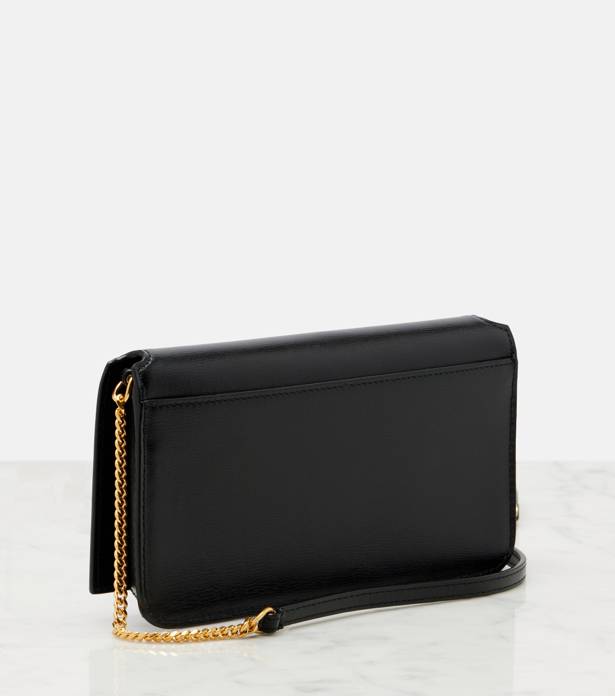 Saint Laurent Cassandre leather phone pouch