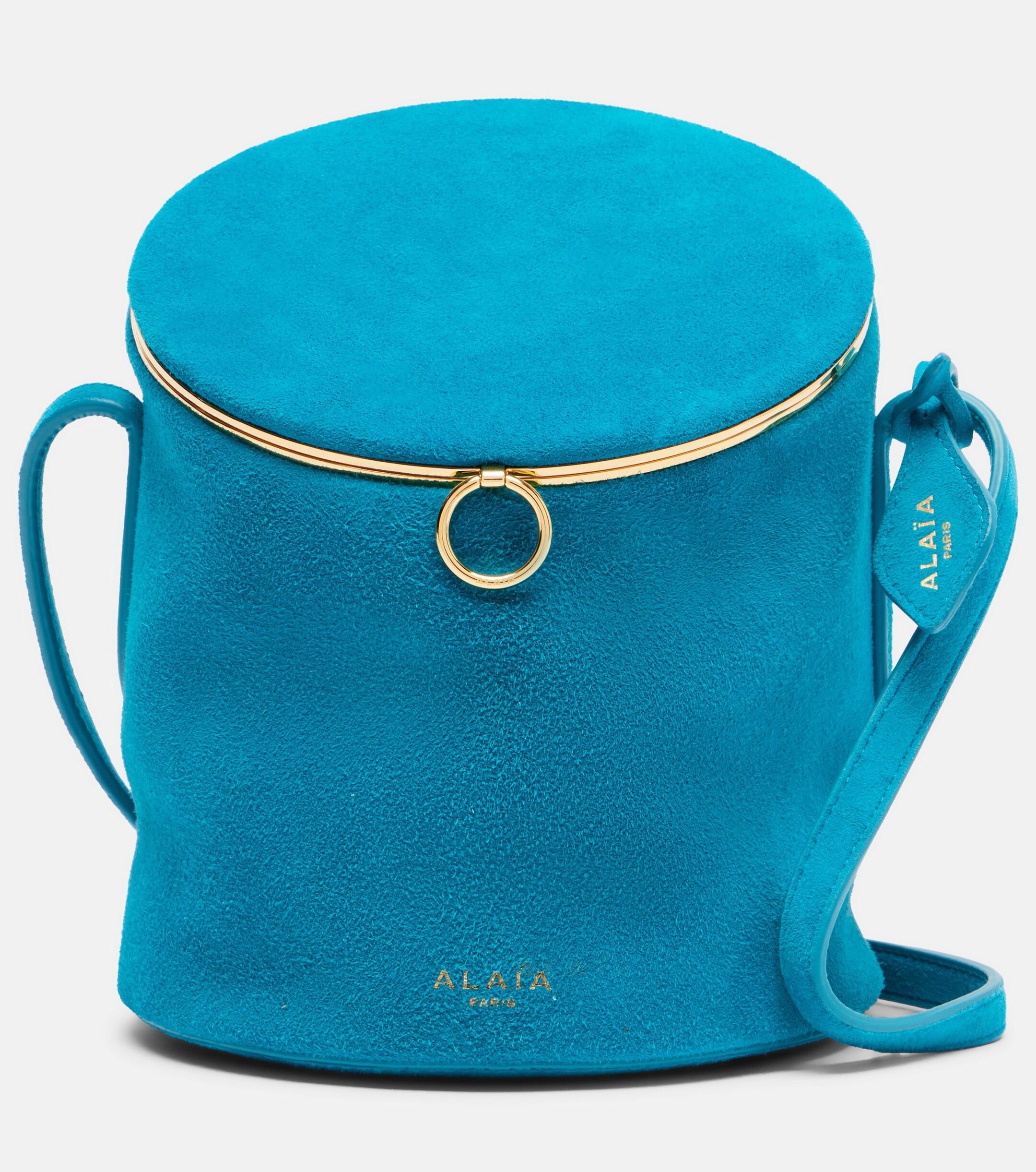 Alaïa La Canette Small suede bucket bag