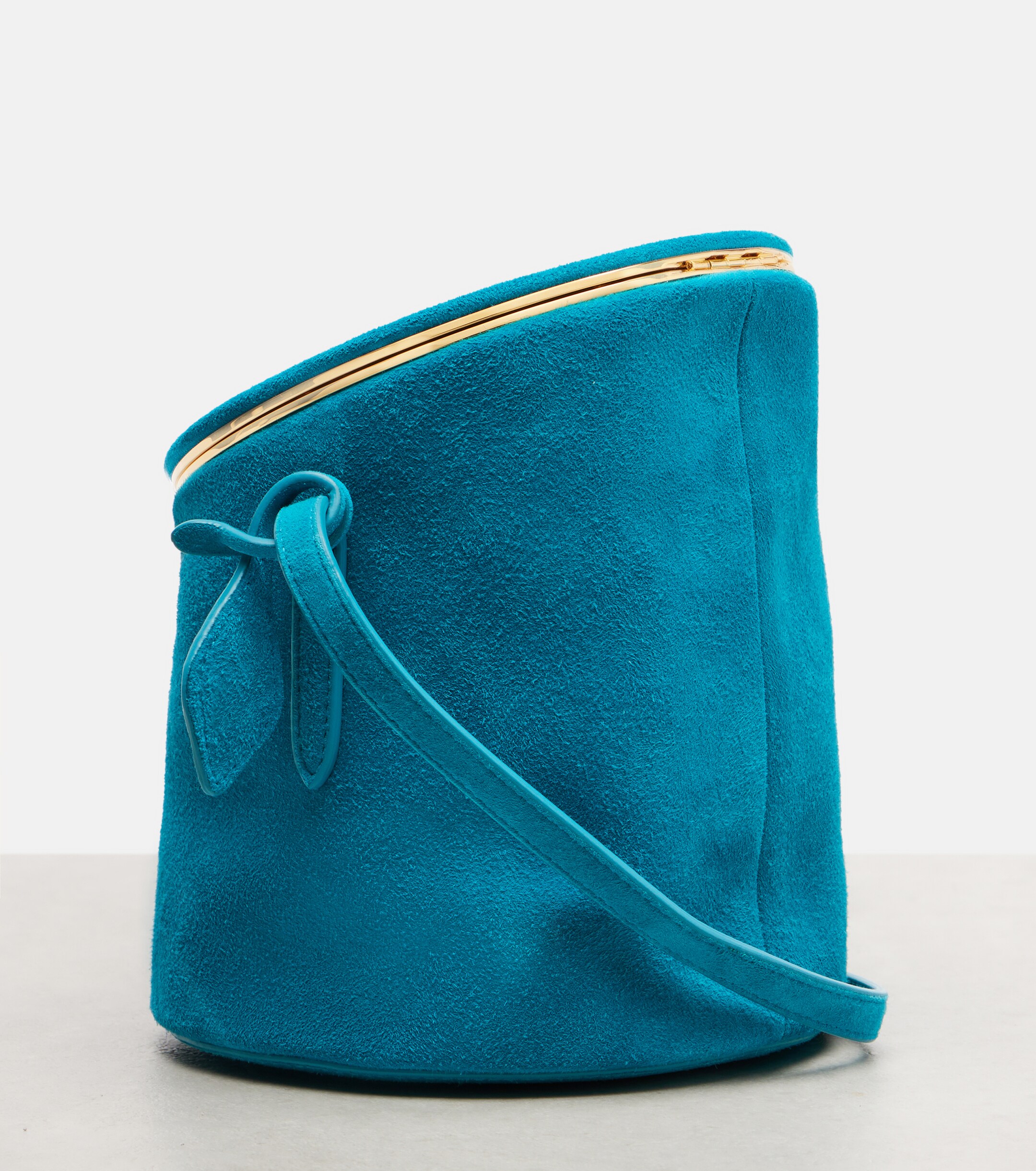 Alaïa La Canette Small suede bucket bag