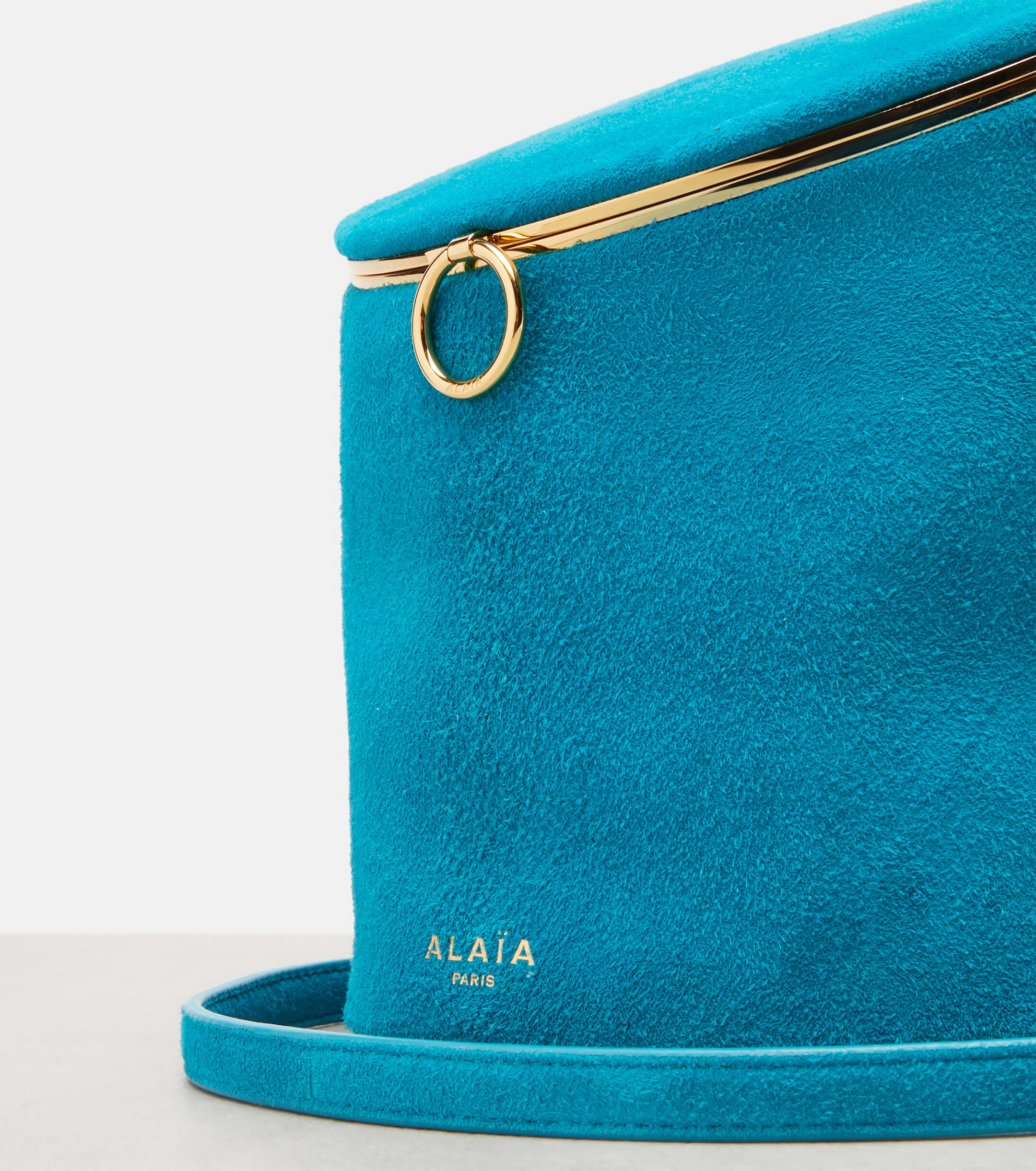 Alaïa La Canette Small suede bucket bag