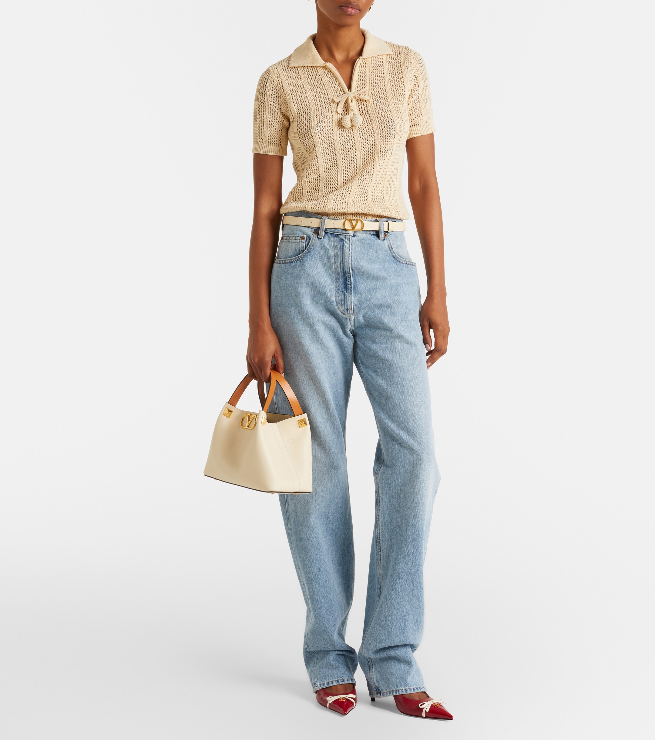 Valentino Garavani VLogo Small leather top-handle bag thumbnail