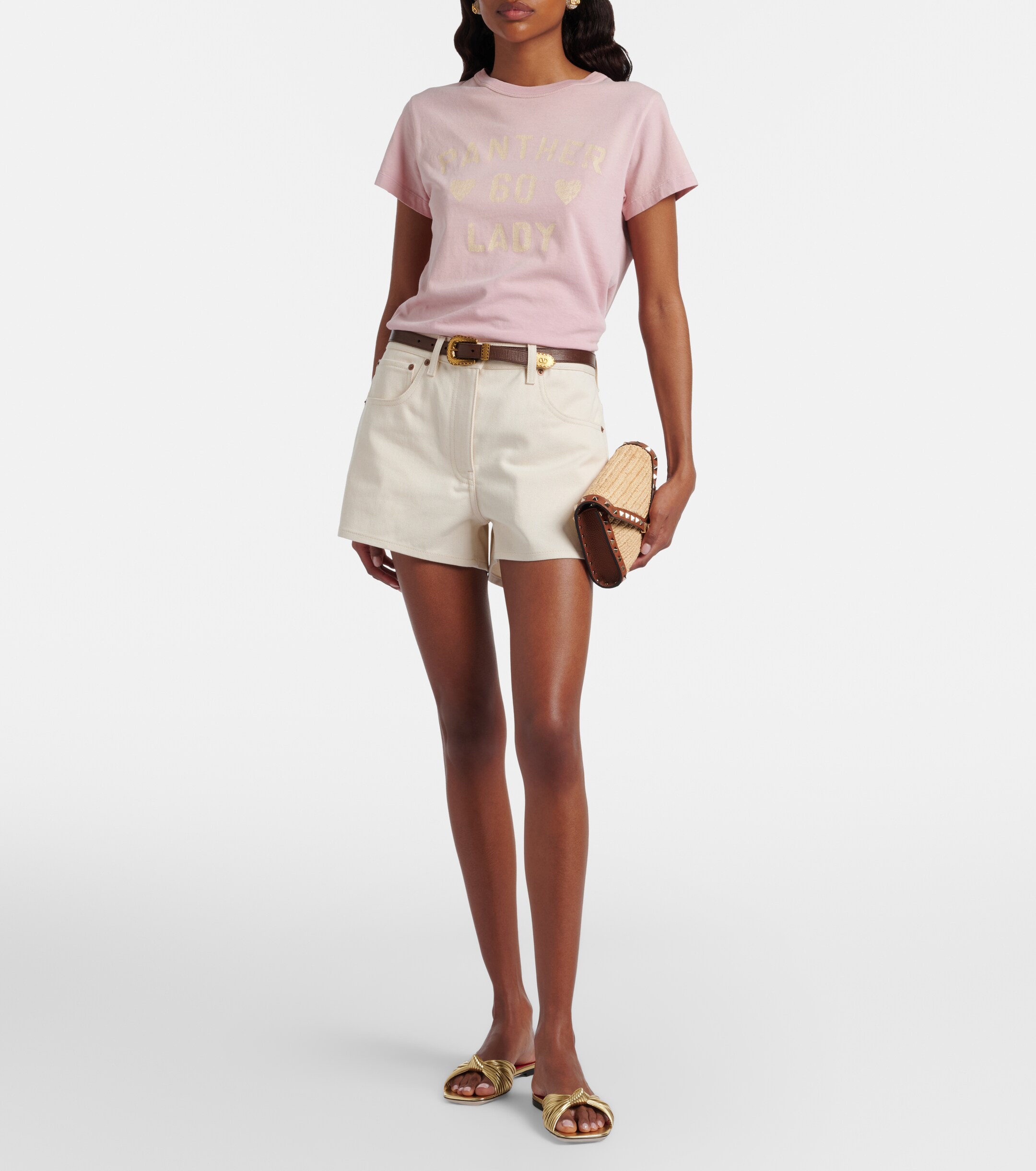 Valentino Garavani Rockstud Mini raffia shoulder bag thumbnail
