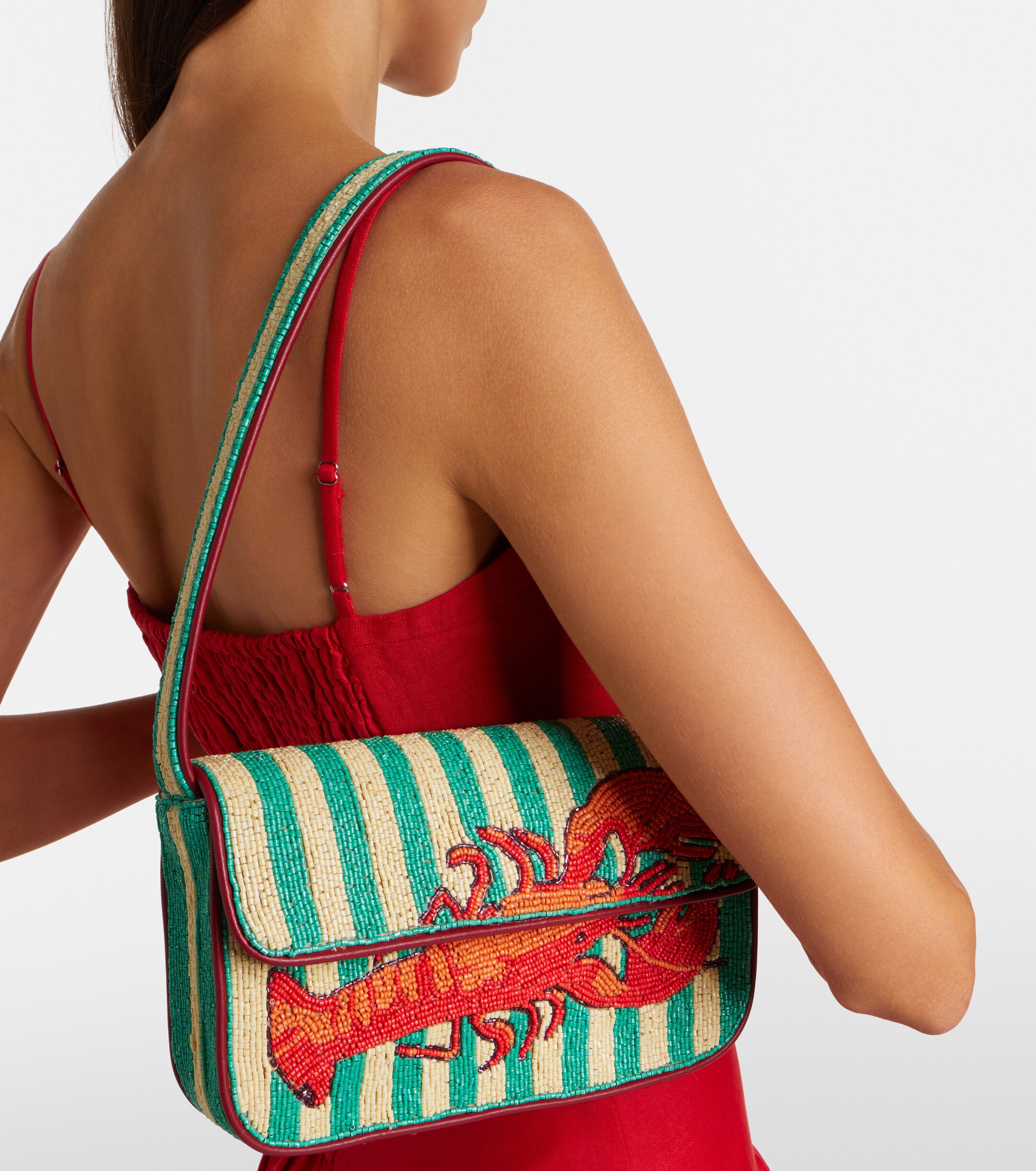 Staud Tommy beaded shoulder bag