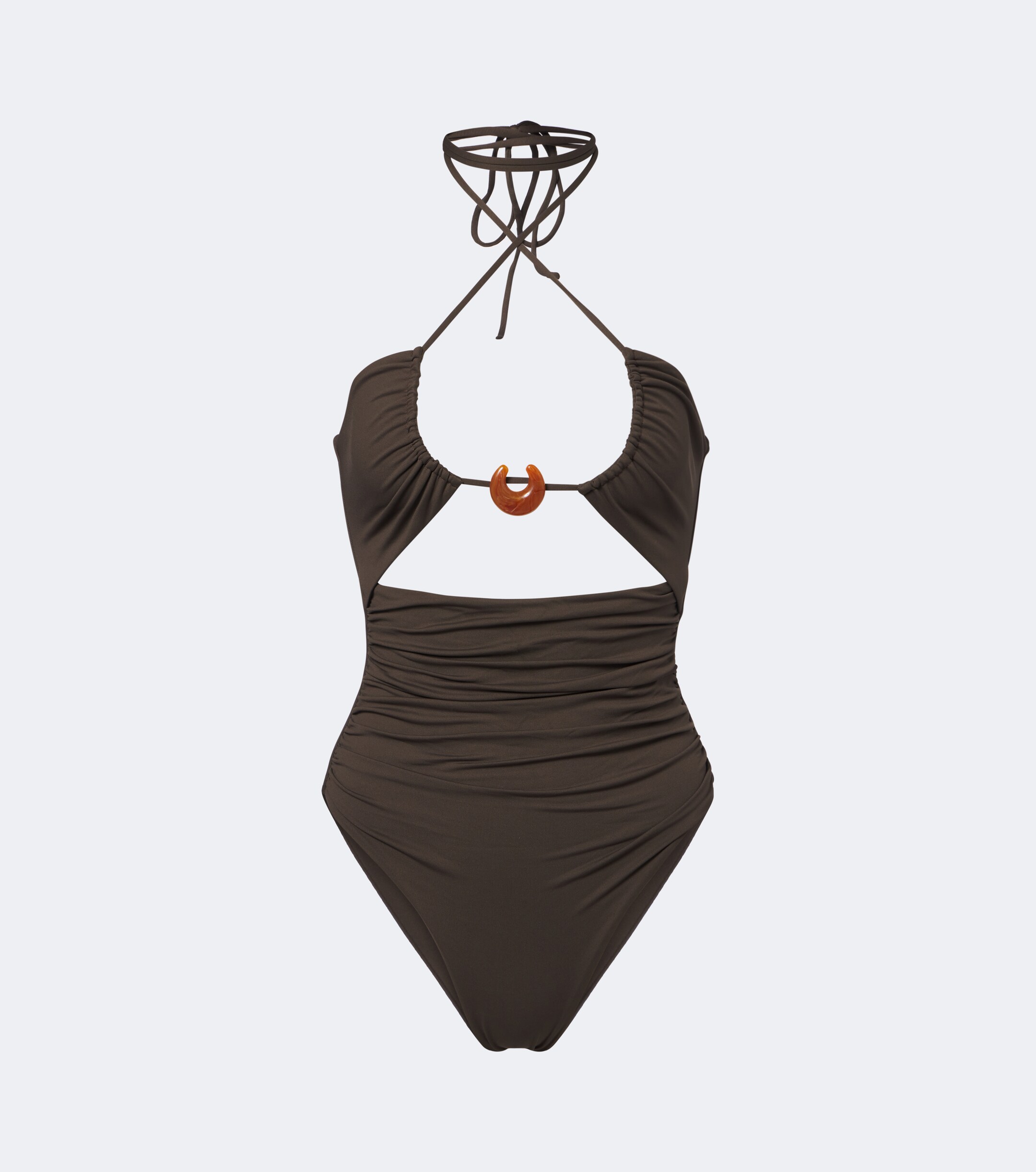 Magda Butrym Magda Butrym Ruched halterneck swimsuit