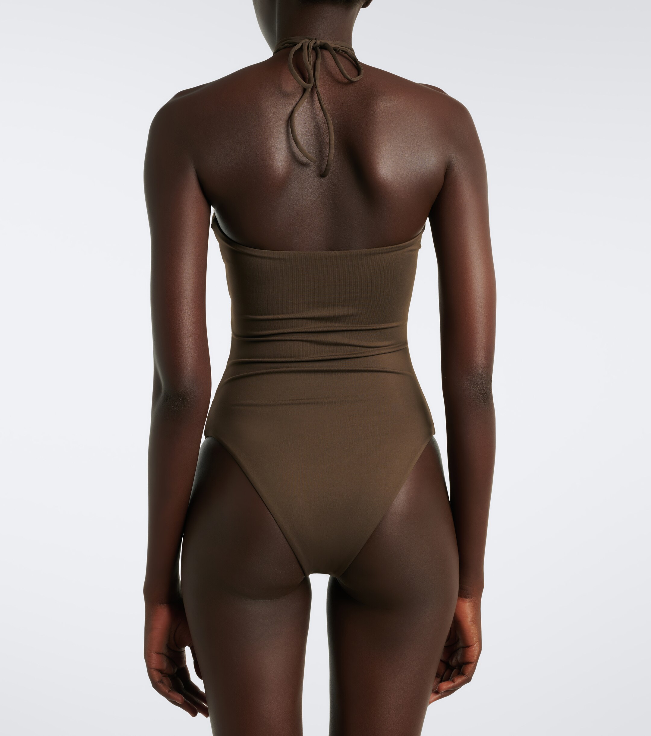 Magda Butrym Magda Butrym Ruched halterneck swimsuit