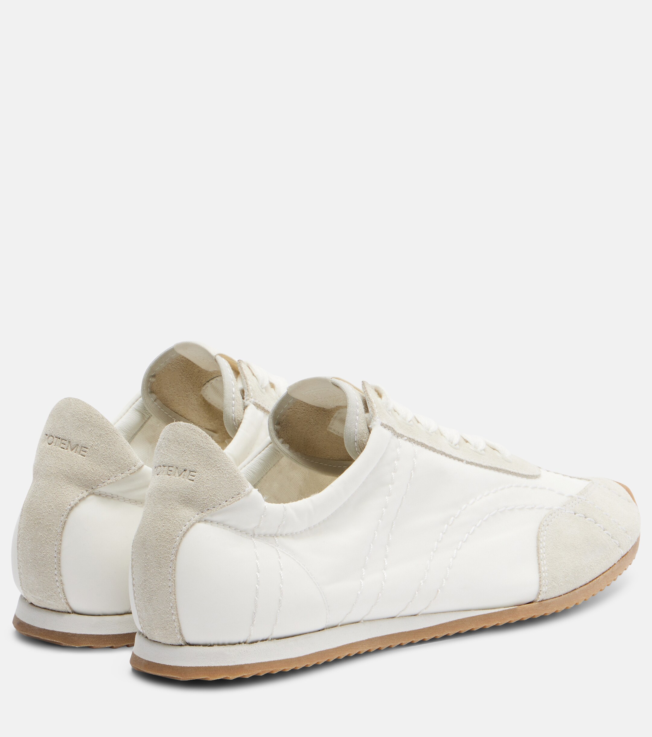 TOTEME Toteme Flex suede-trimmed sneakers
