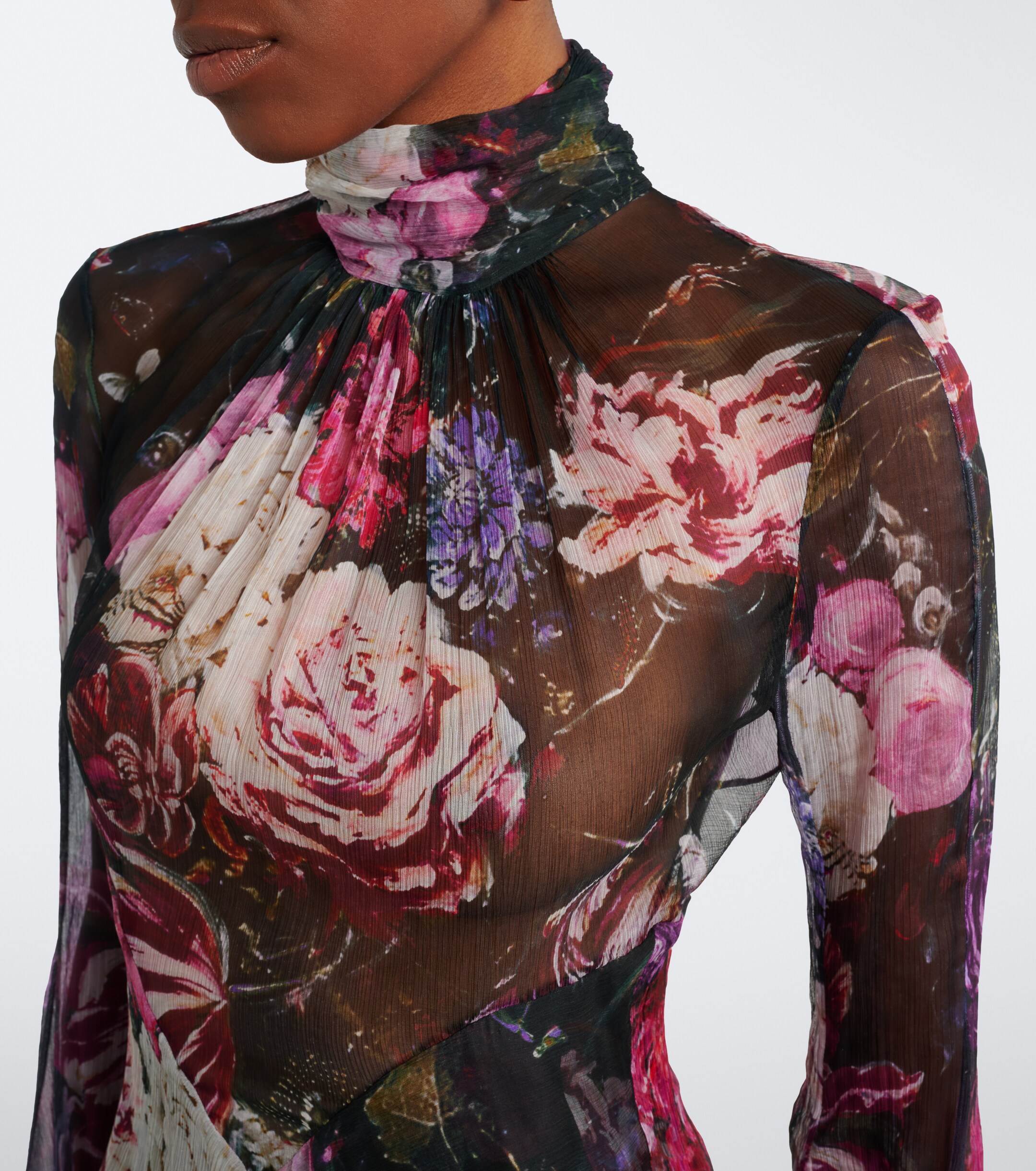 ROBERTO CAVALLI Roberto Cavalli Floral open-back silk minidress