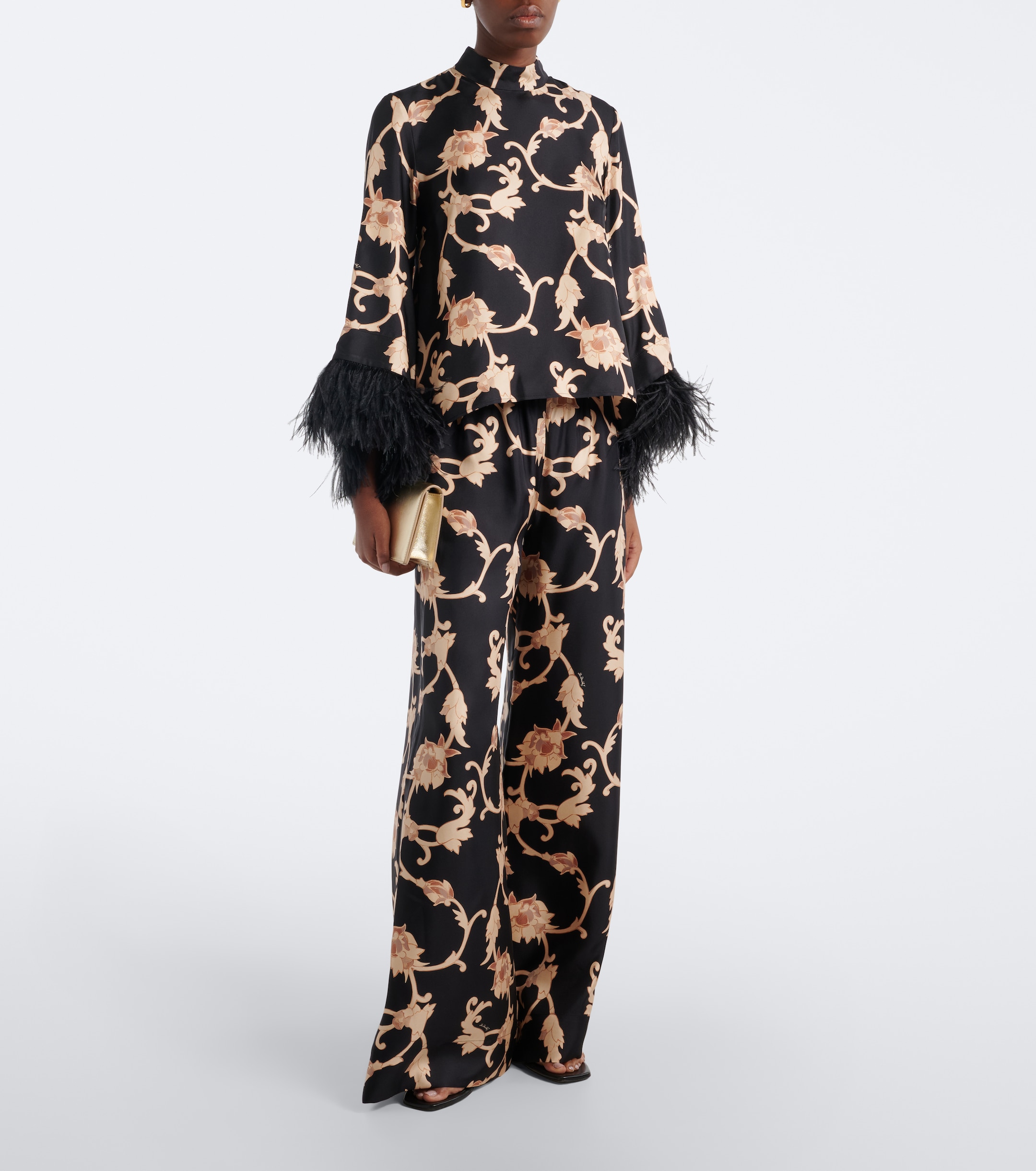 La DoubleJ La DoubleJ Buttercup printed silk palazzo pants