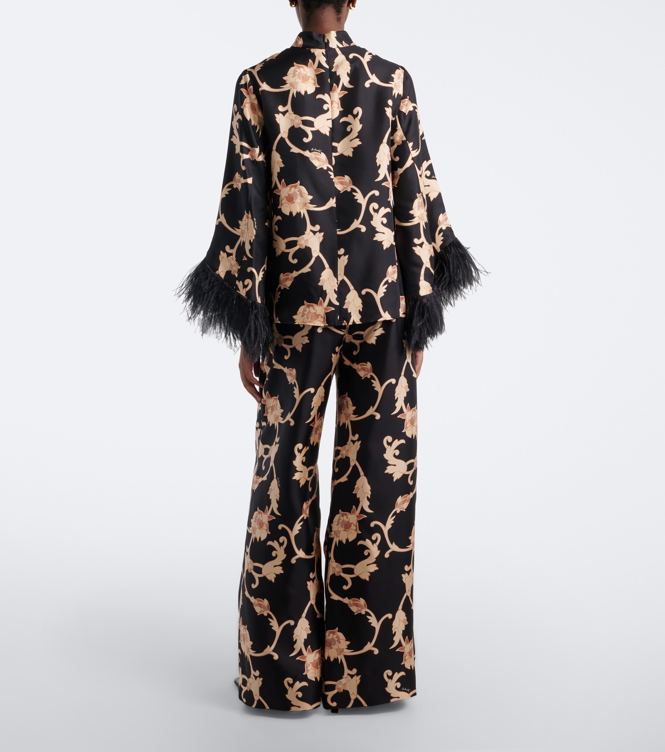 La DoubleJ La DoubleJ Buttercup printed silk palazzo pants