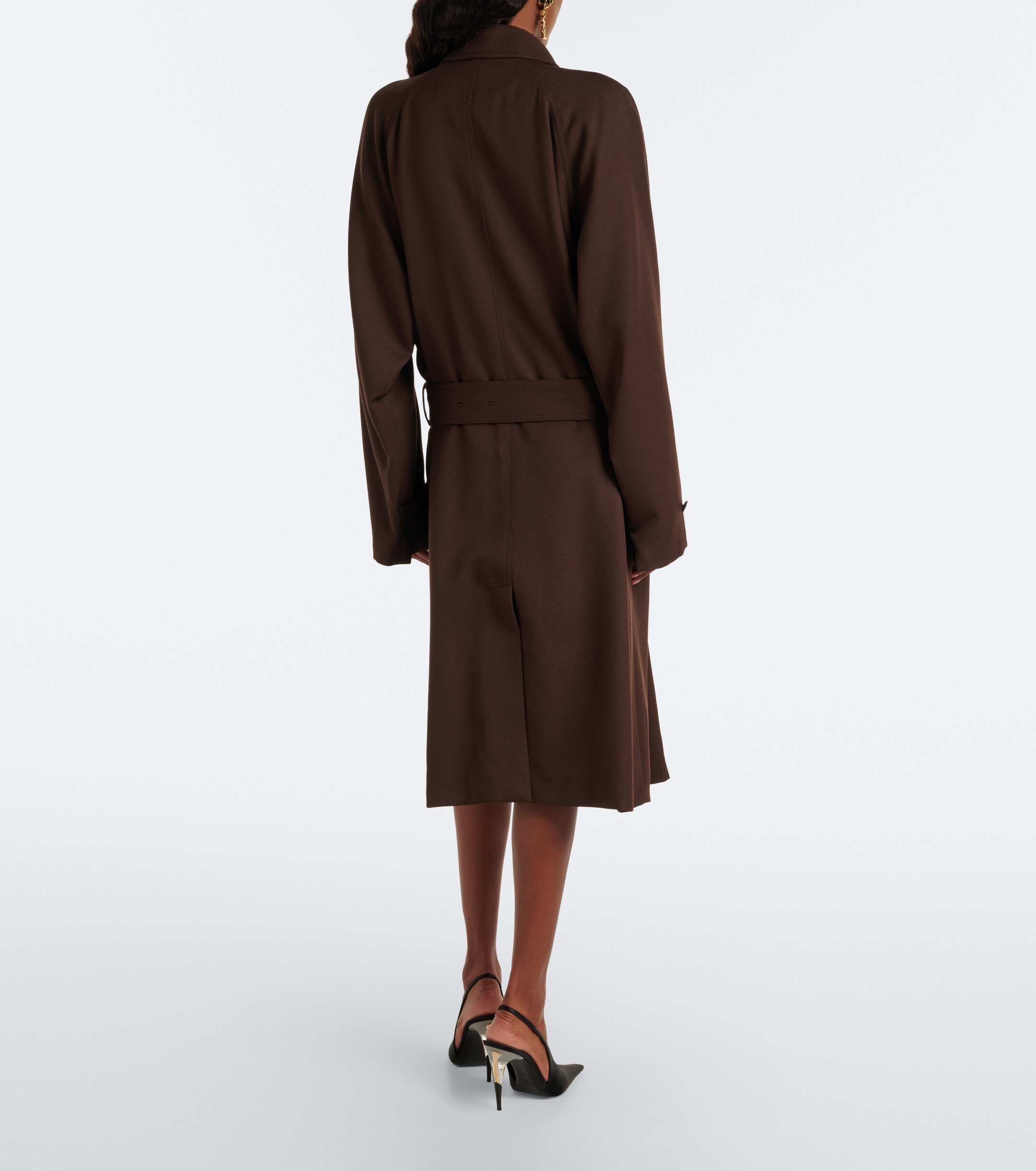 Saint Laurent Saint Laurent Double-breasted wool trench coat