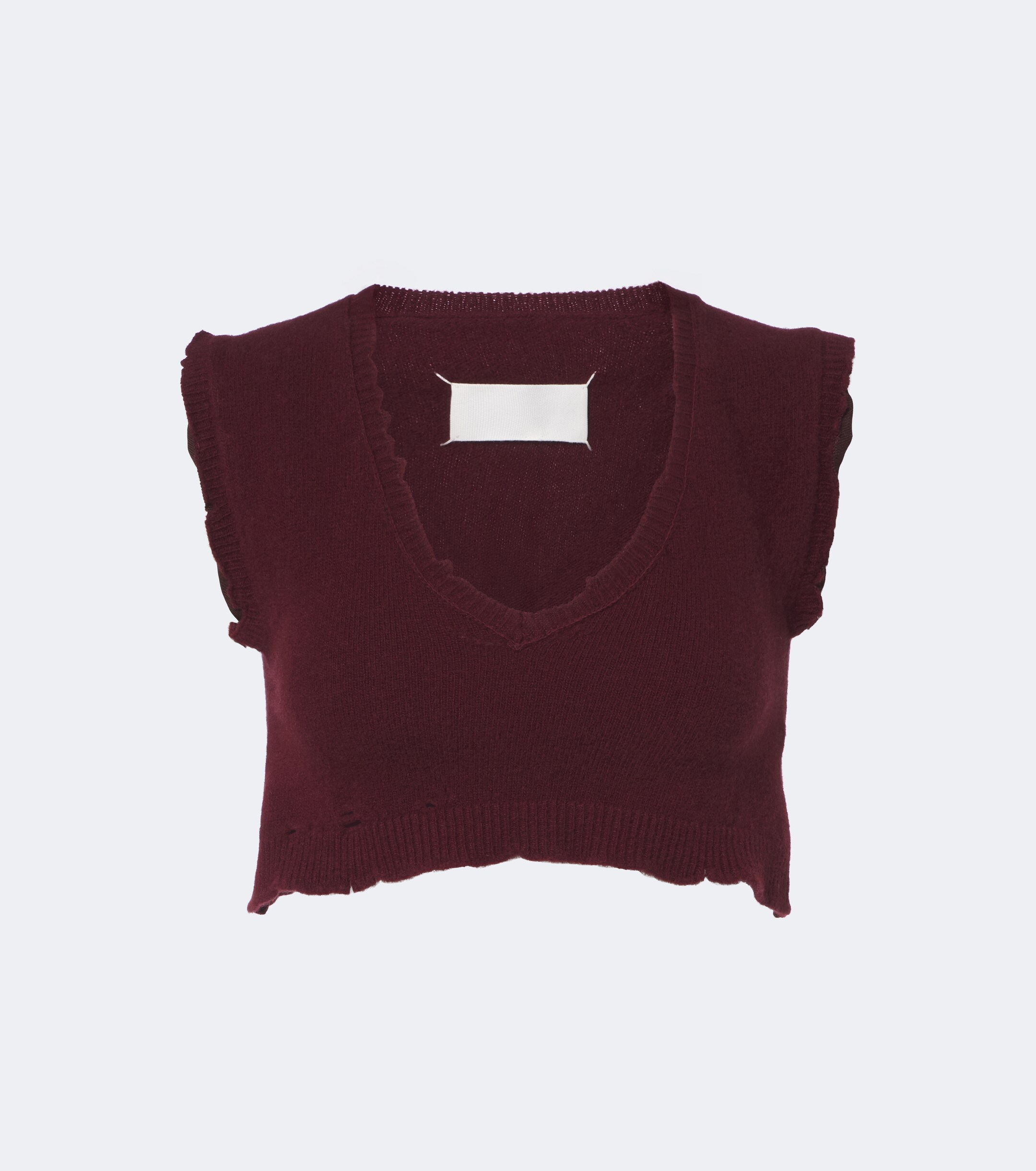 Maison Margiela Maison Margiela Cropped virgin wool sweater vest