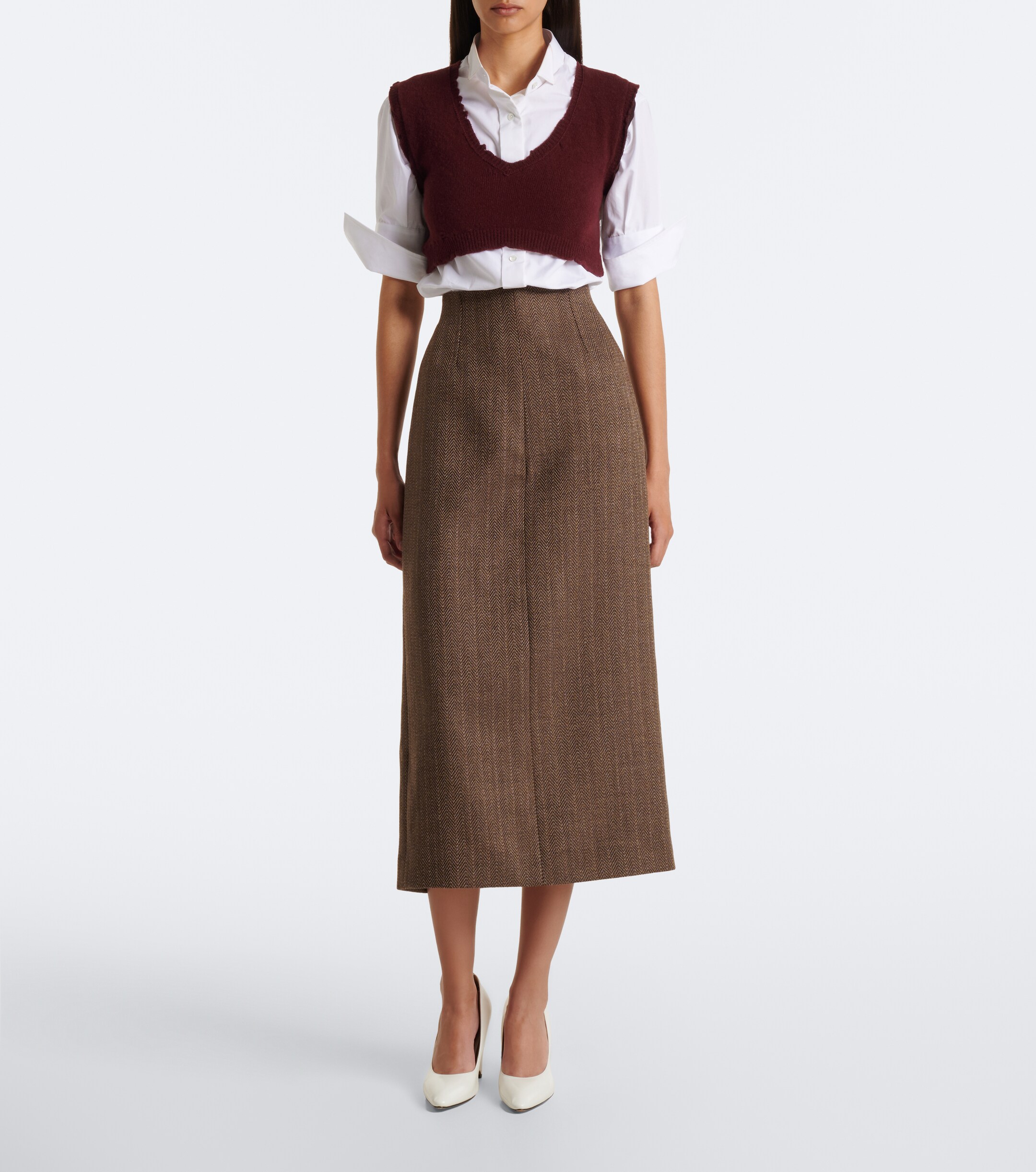 Maison Margiela Maison Margiela Cropped virgin wool sweater vest