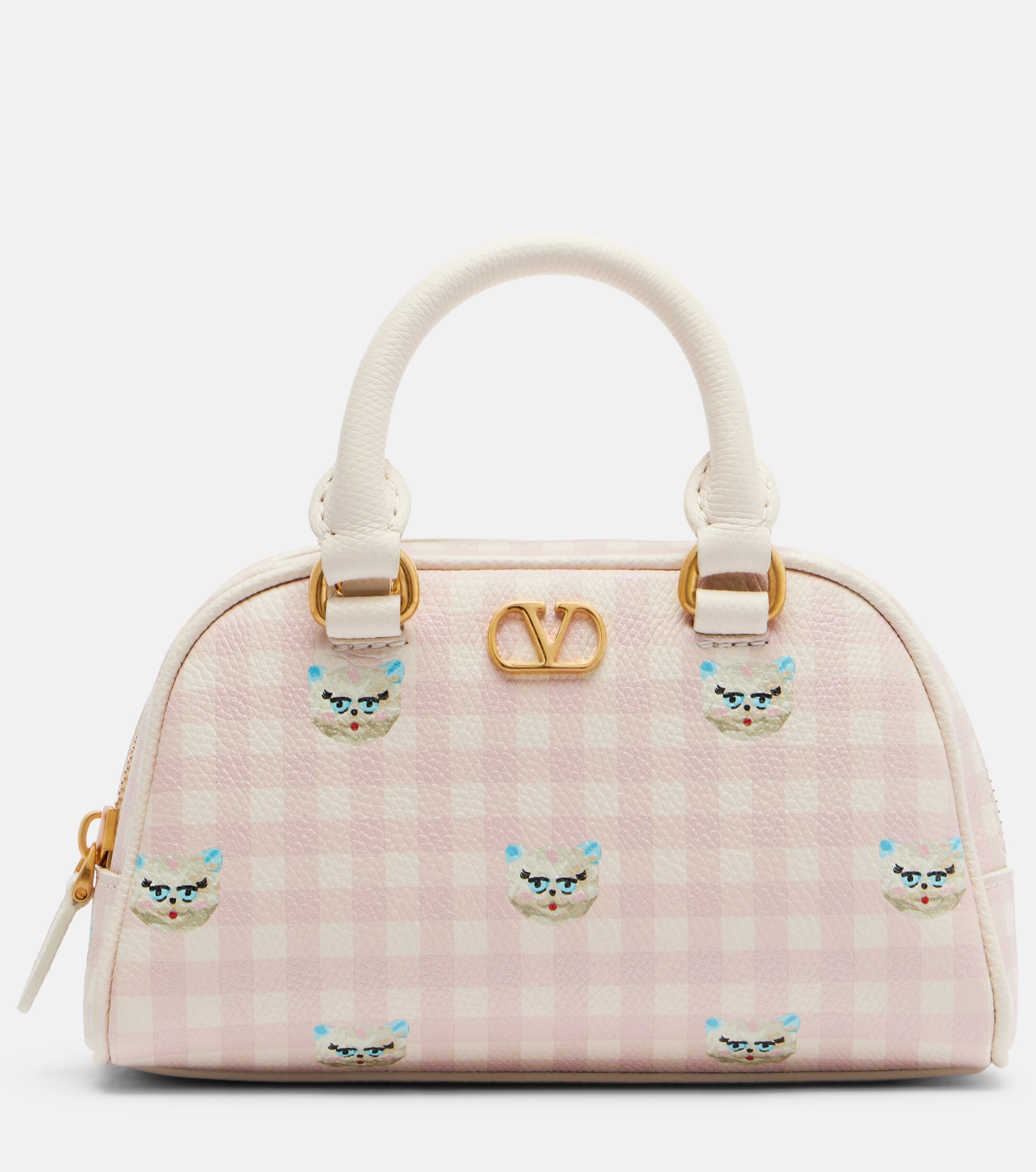 Valentino Garavani Gingham leather tote bag