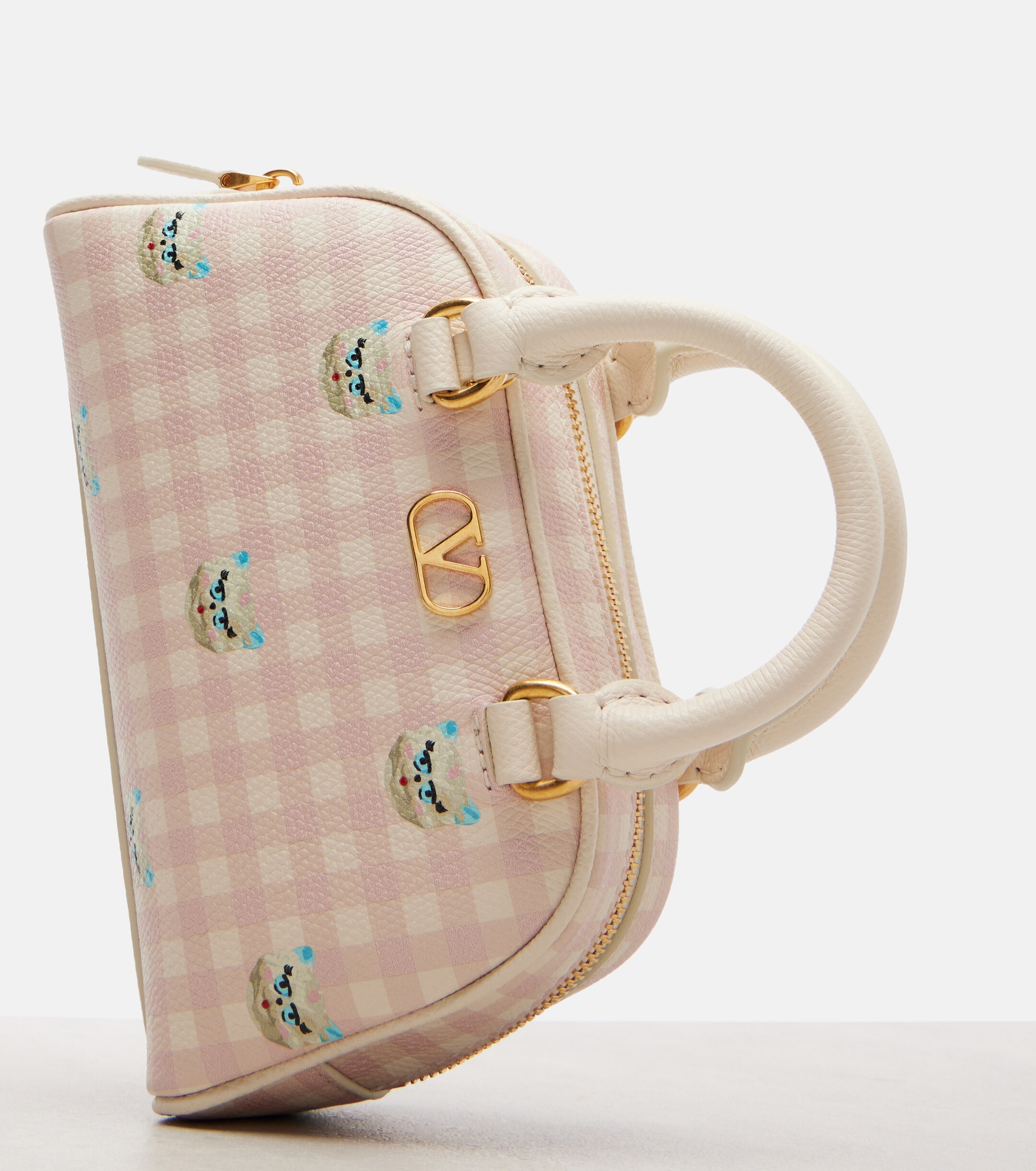 Valentino Garavani Gingham leather tote bag thumbnail