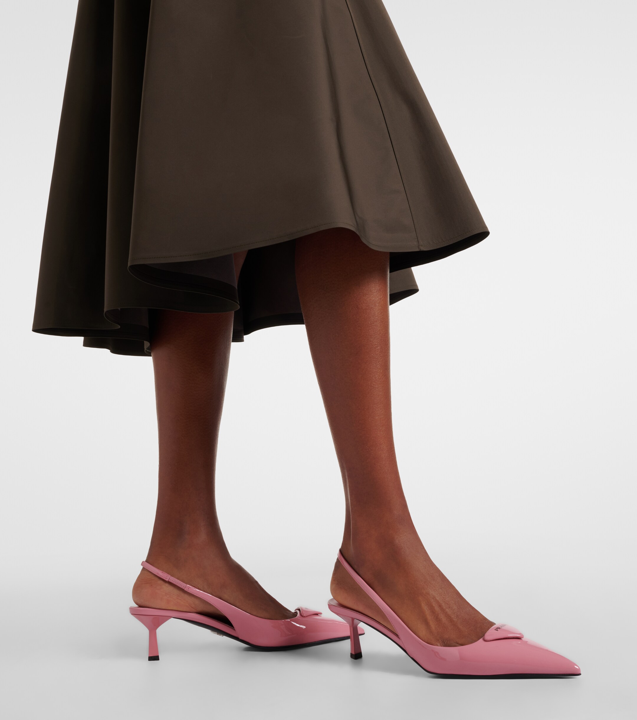 Prada Patent leather slingback pumps