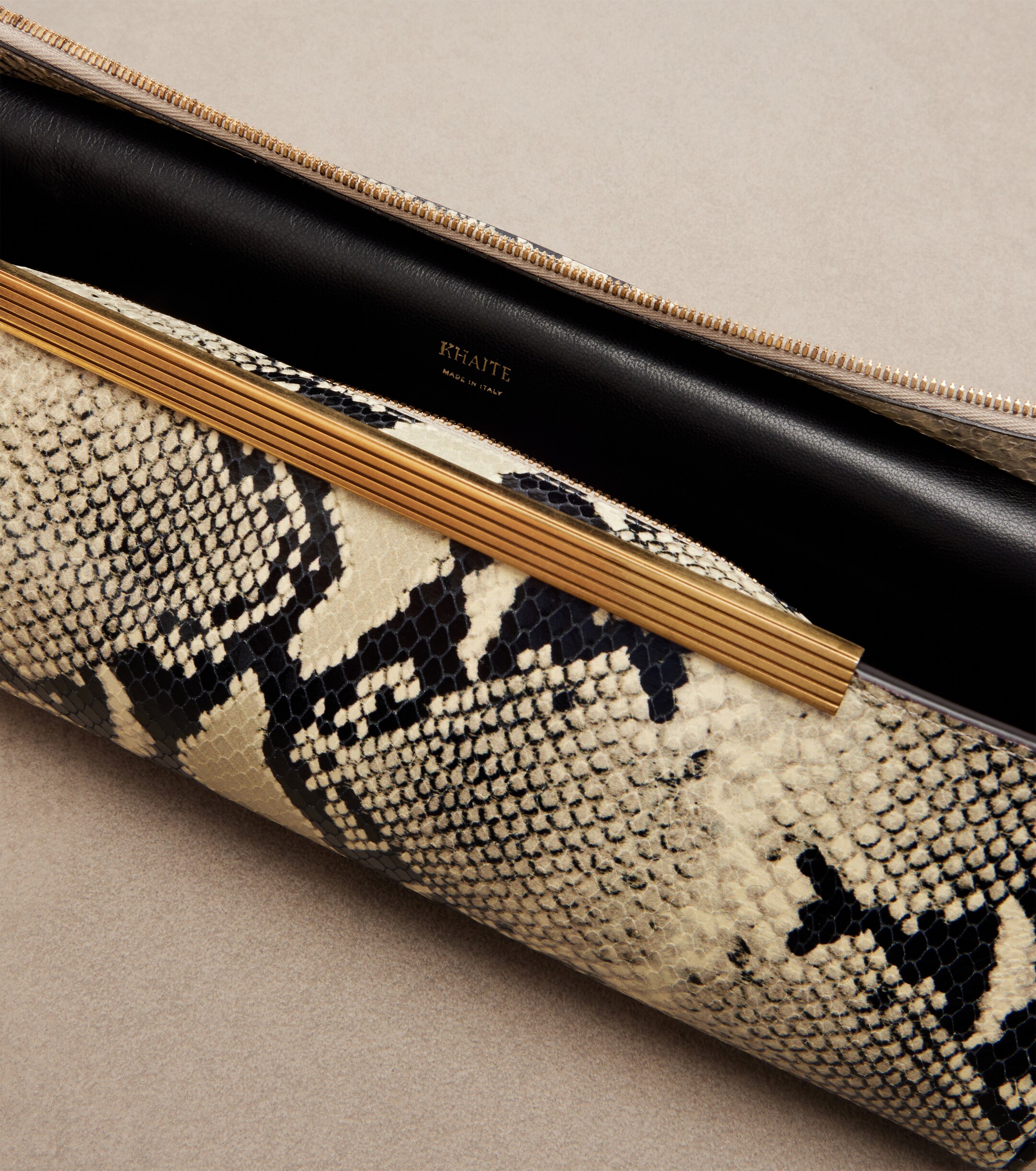 KHAITE Donna leather clutch