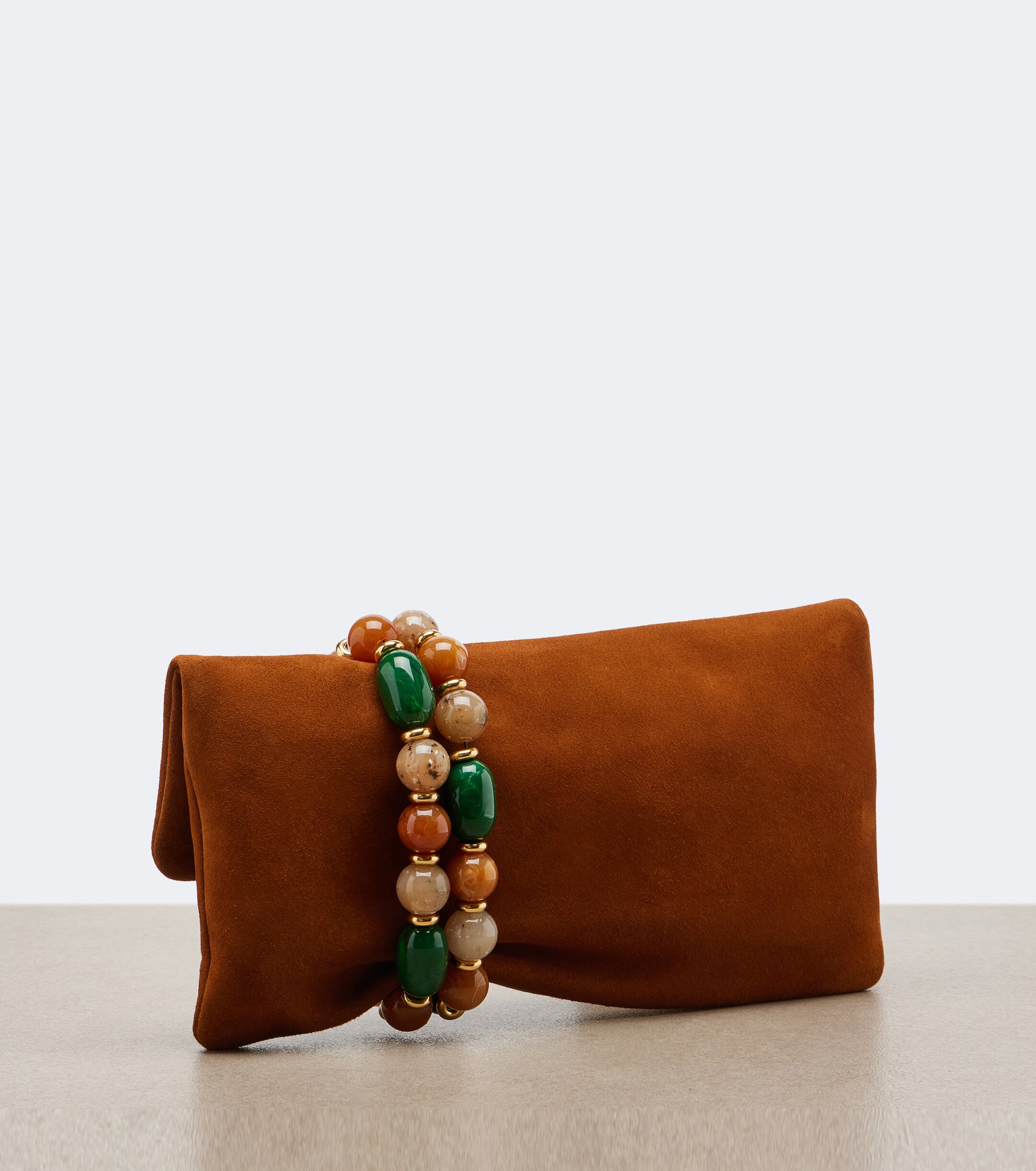 JIMMY CHOO Zandra beaded suede clutch