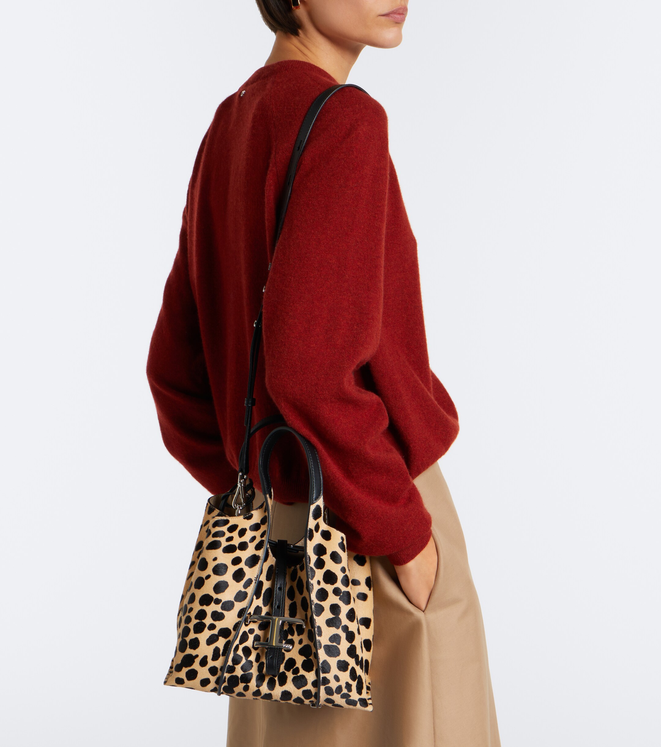 Tod's Tbs Small calf hair top-handle bag