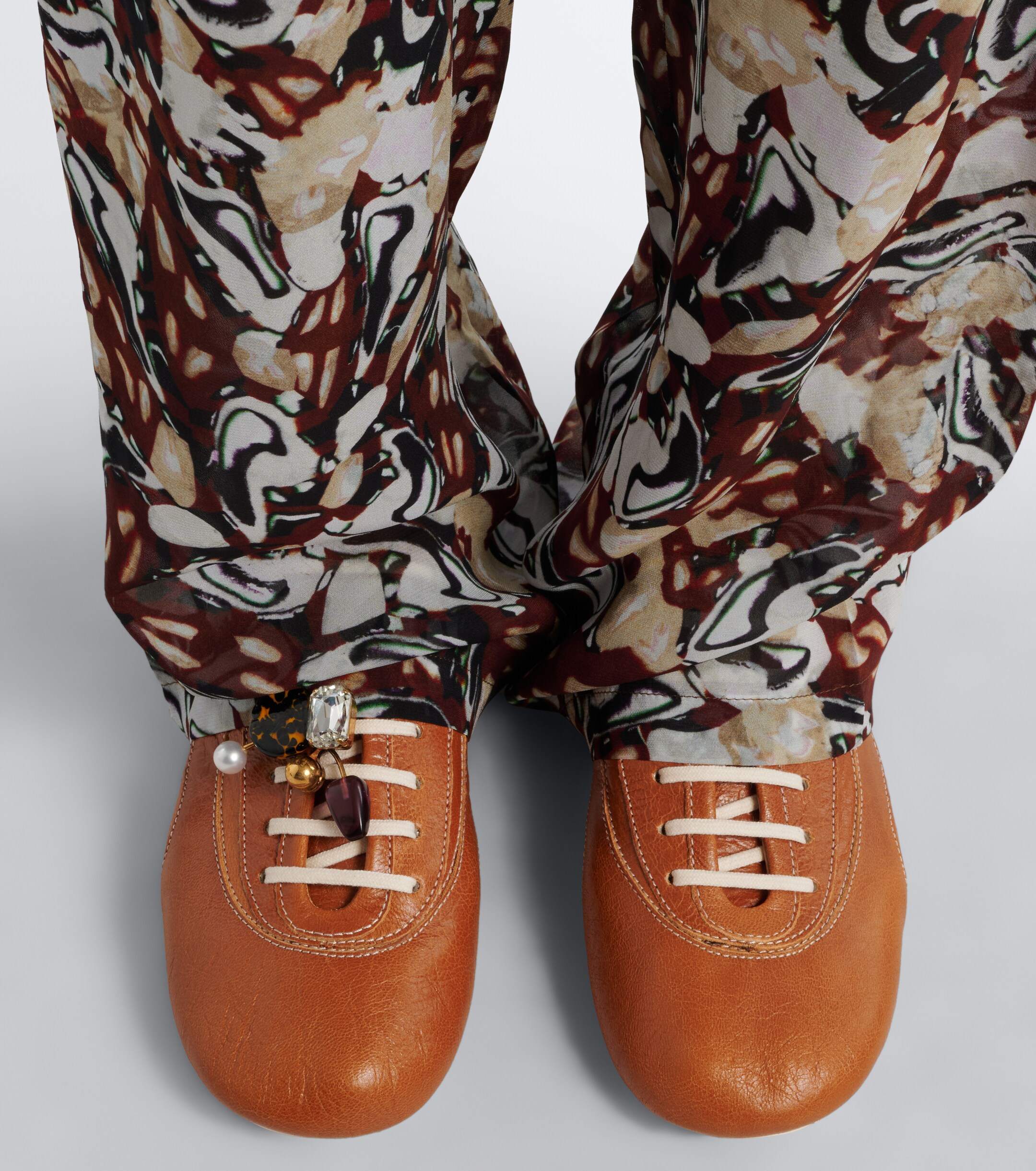 Dries Van Noten Dries Van Noten Embellished leather sneakers