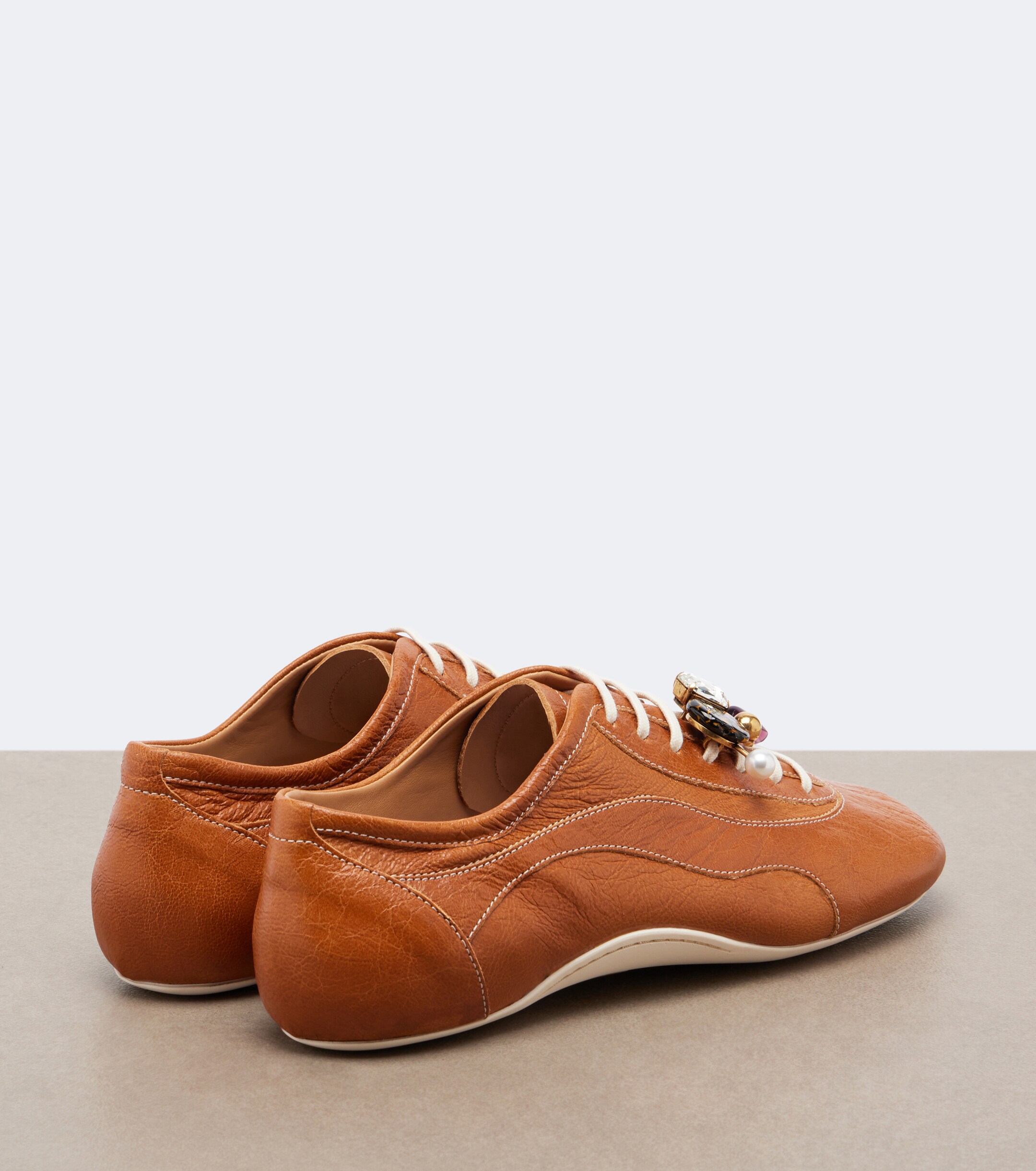 Dries Van Noten Dries Van Noten Embellished leather sneakers