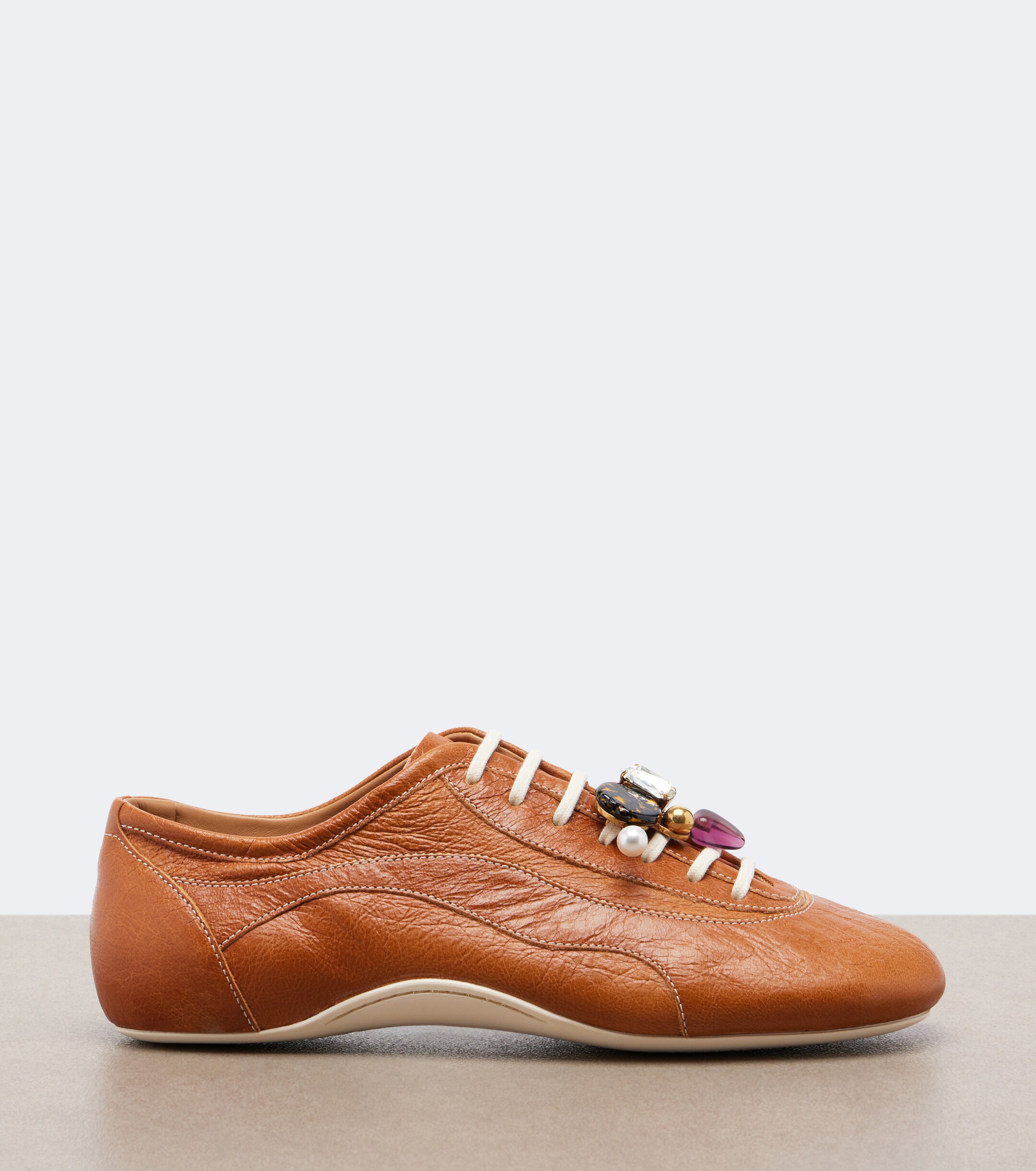 Dries Van Noten Dries Van Noten Embellished leather sneakers