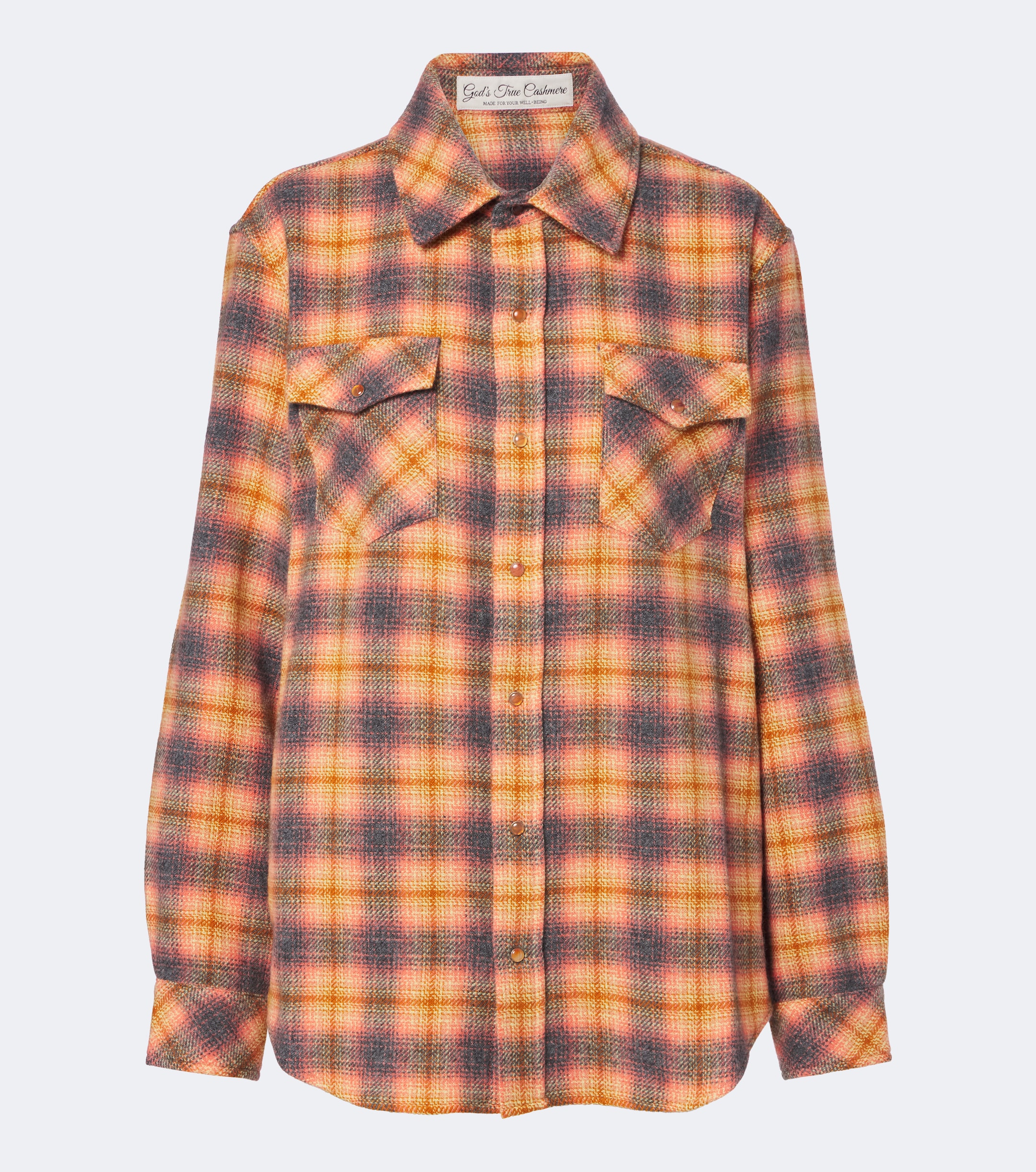 God's True Cashmere God's True Cashmere Seeker plaid cashmere shirt