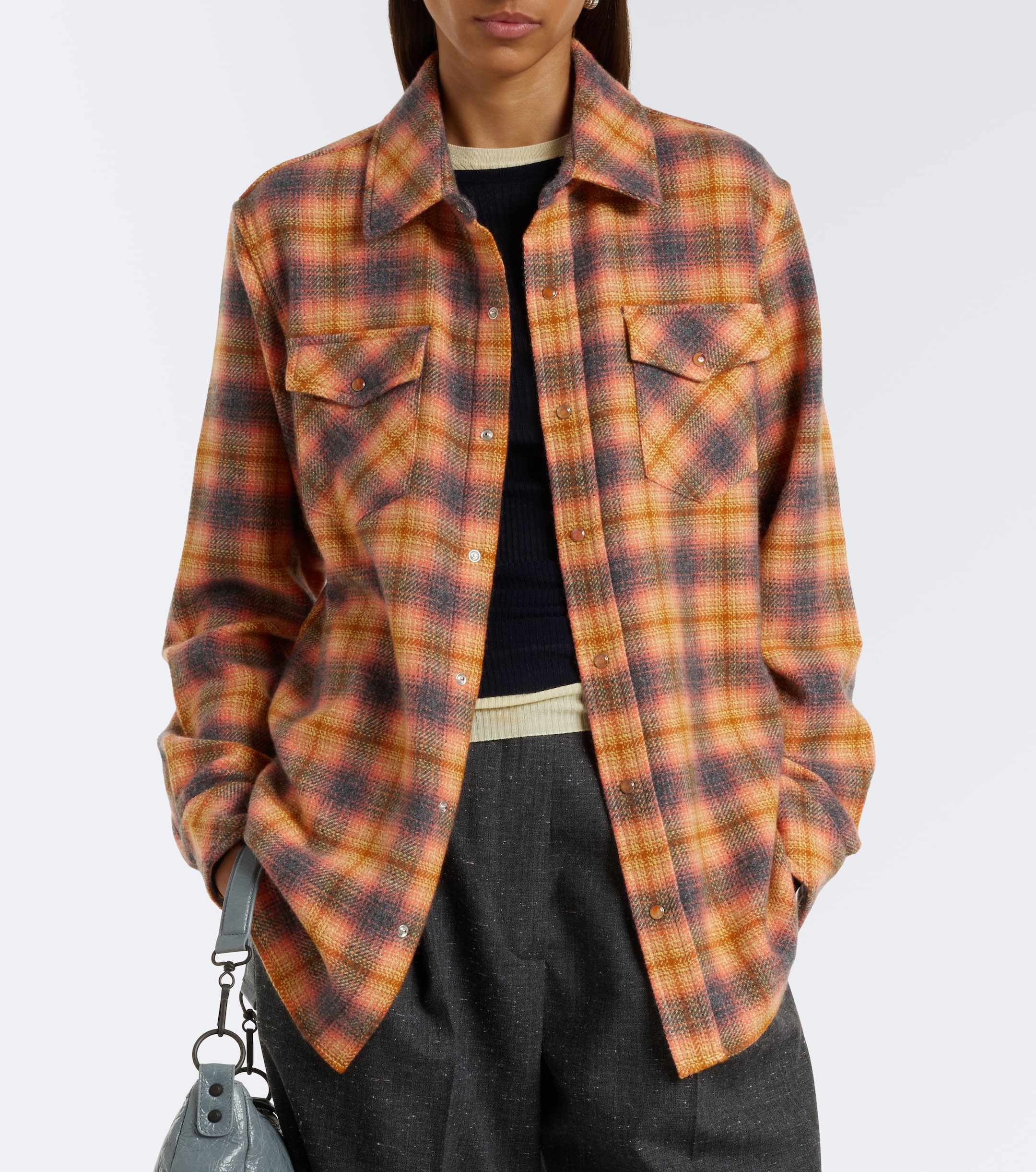 God's True Cashmere God's True Cashmere Seeker plaid cashmere shirt