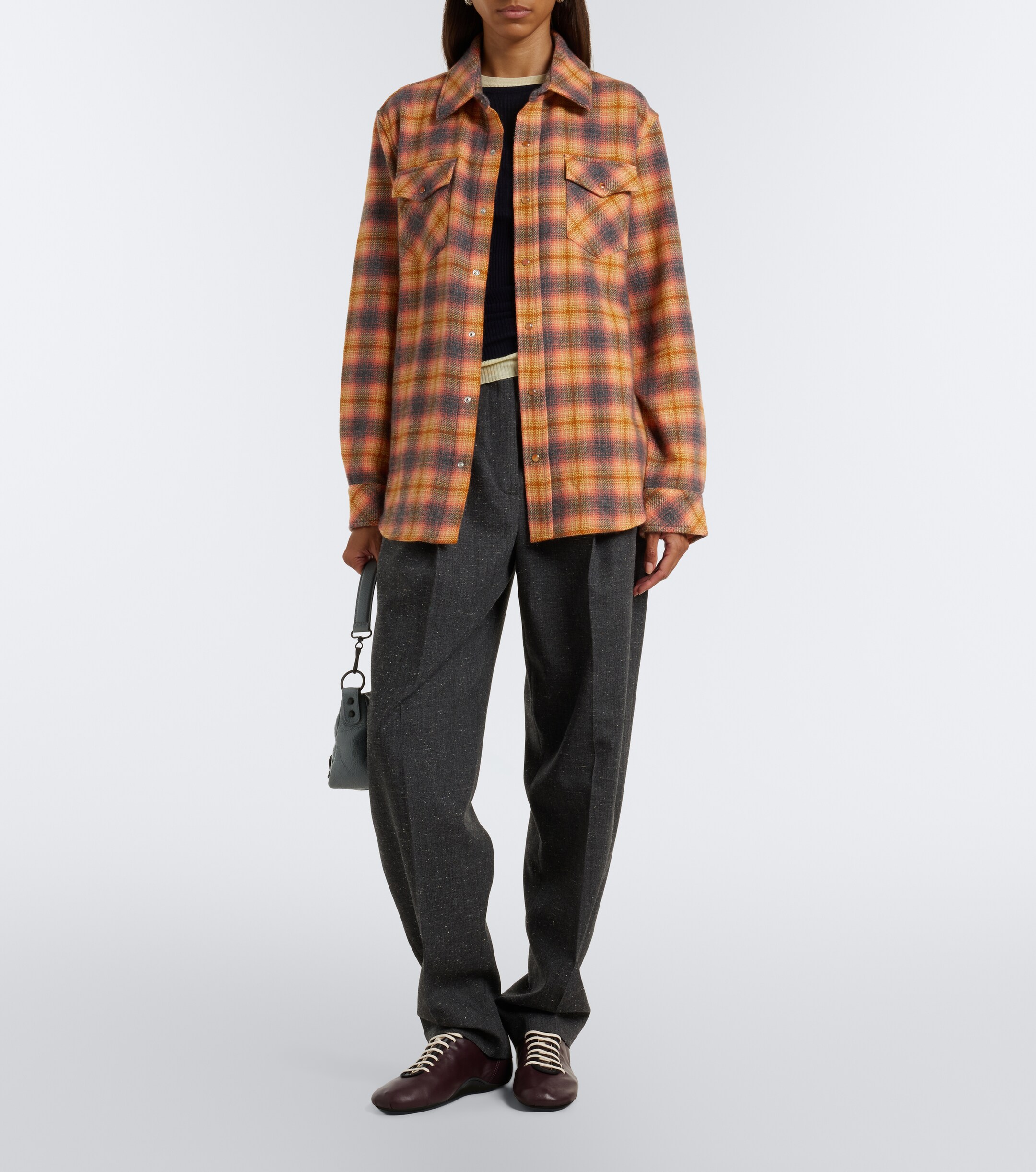 God's True Cashmere God's True Cashmere Seeker plaid cashmere shirt