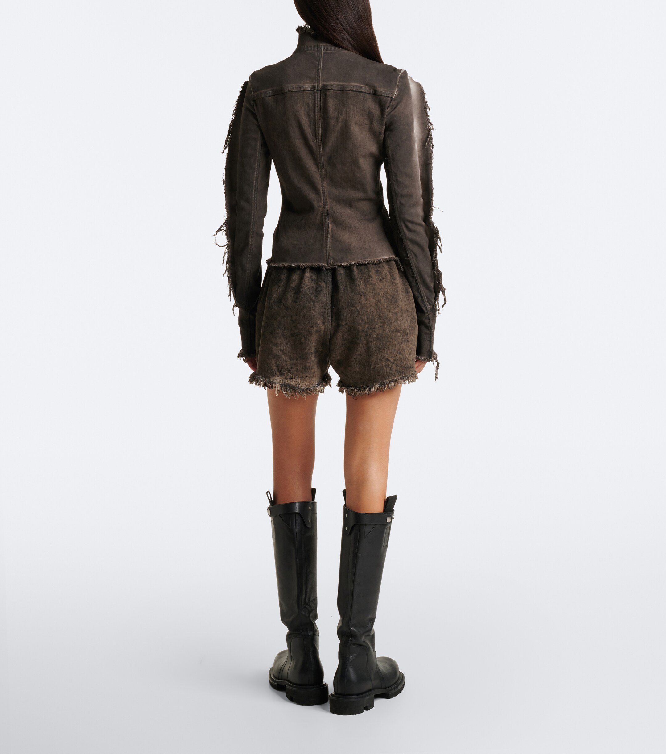 Rick Owens Rick Owens Distressed denim shorts