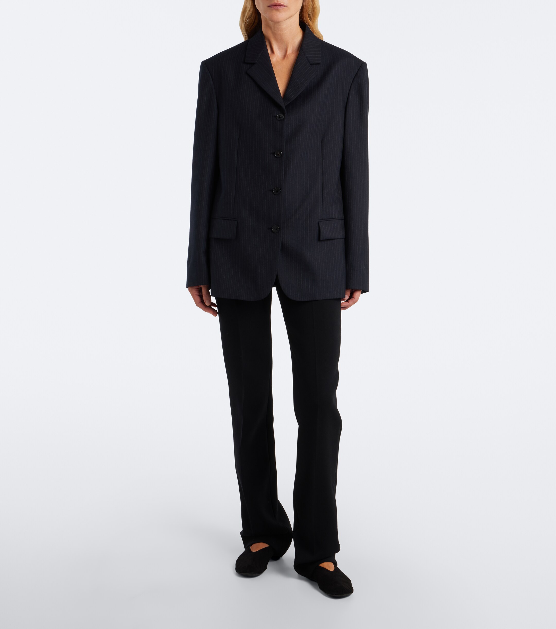 The Row The Row Gelda chalk stripe wool blazer
