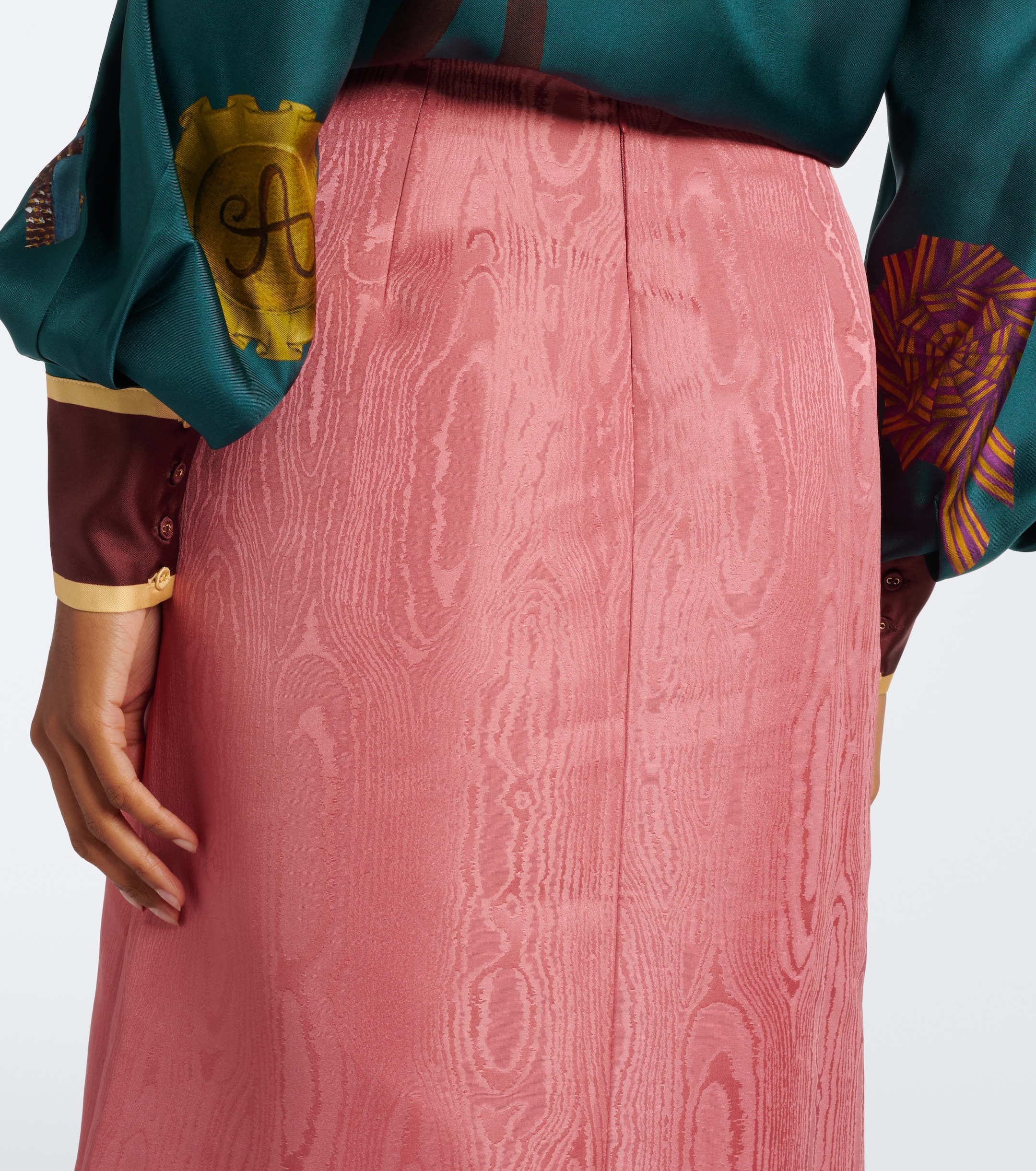 Alémais Alémais Valentina embellished moiré midi skirt