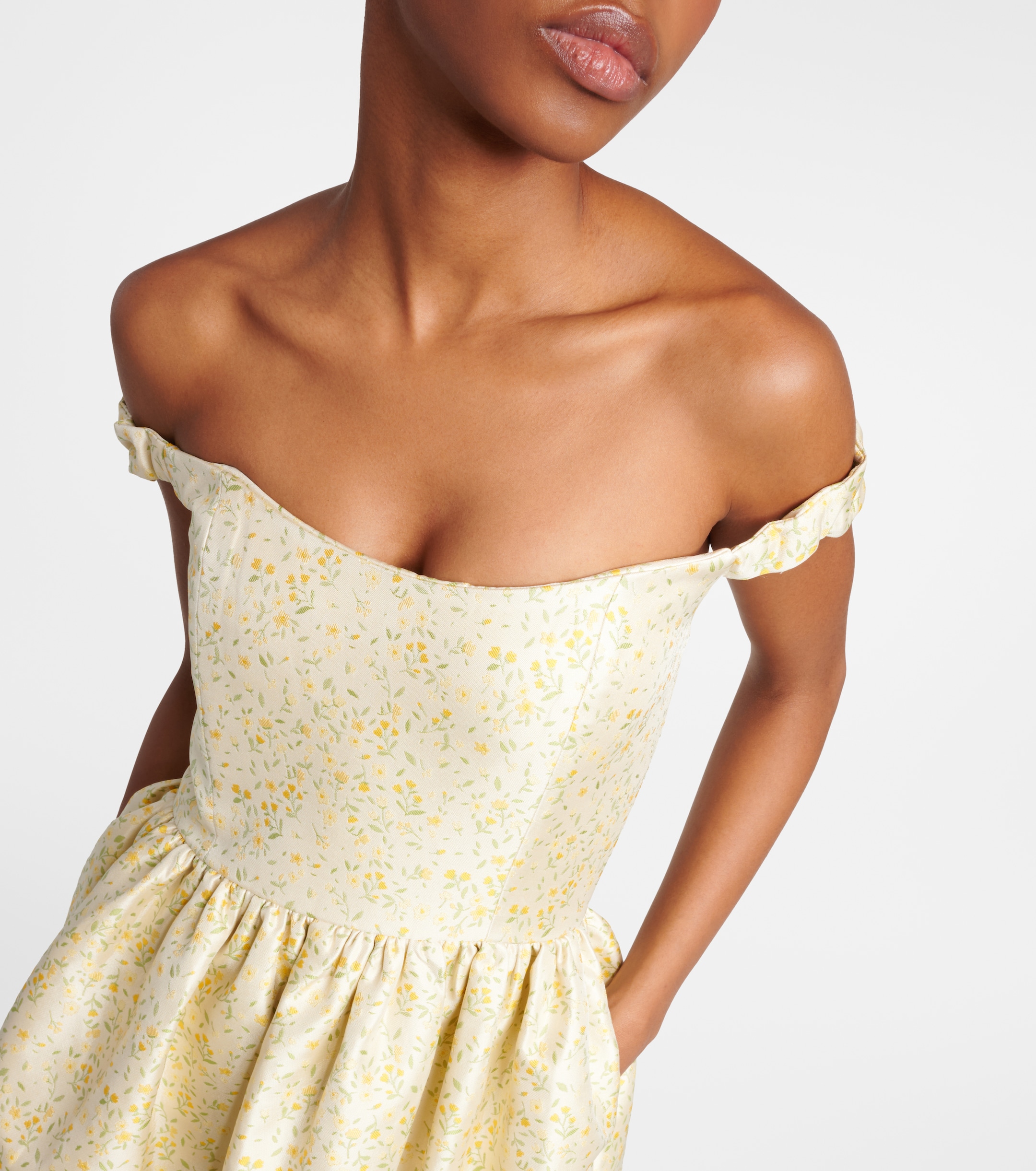 Markarian Off-shoulder embroidered midi dress