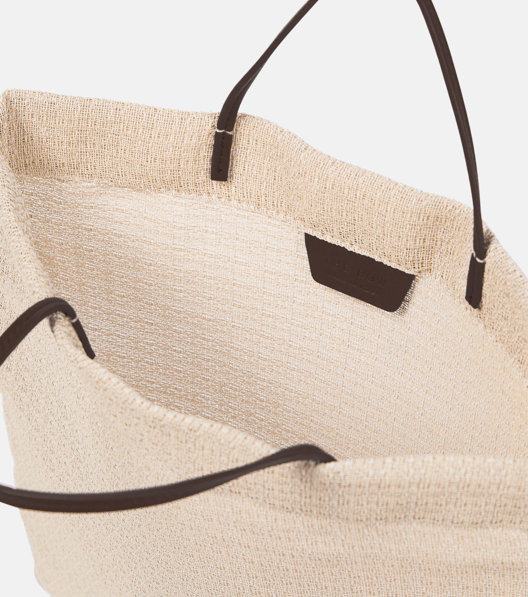 The Row Barn Mini leather-trimmed tote bag