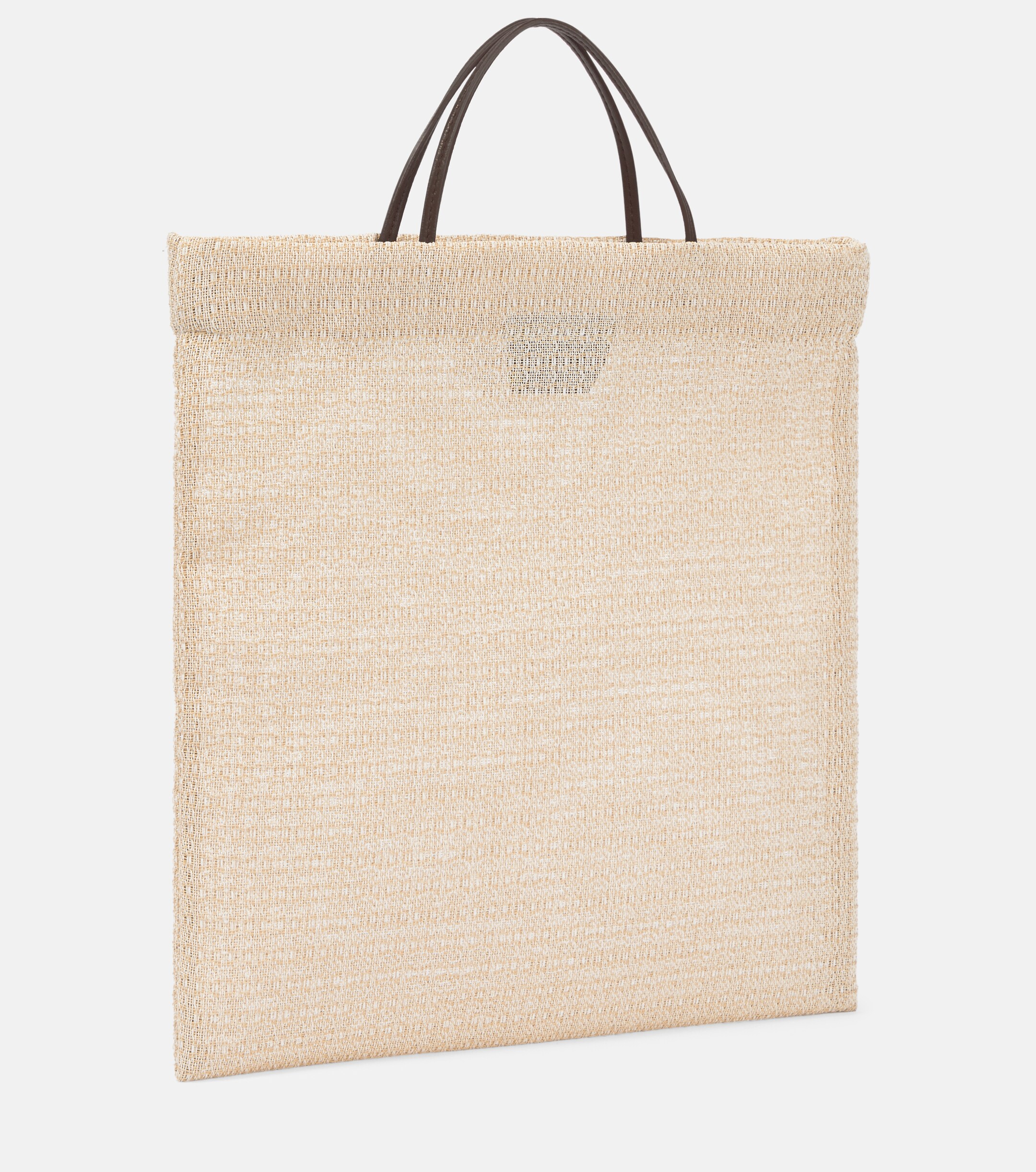 The Row Barn Mini leather-trimmed tote bag