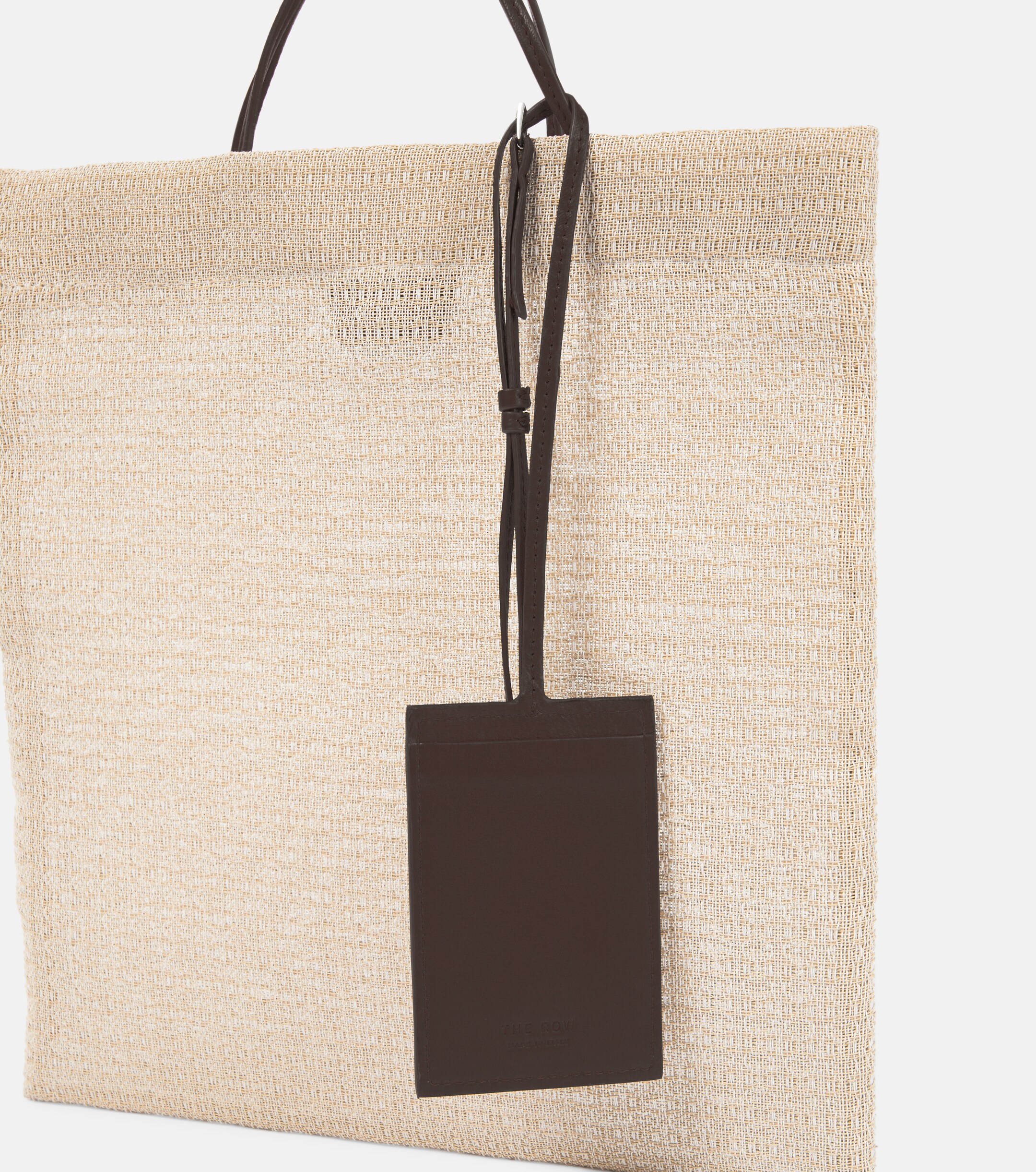 The Row Barn Mini leather-trimmed tote bag