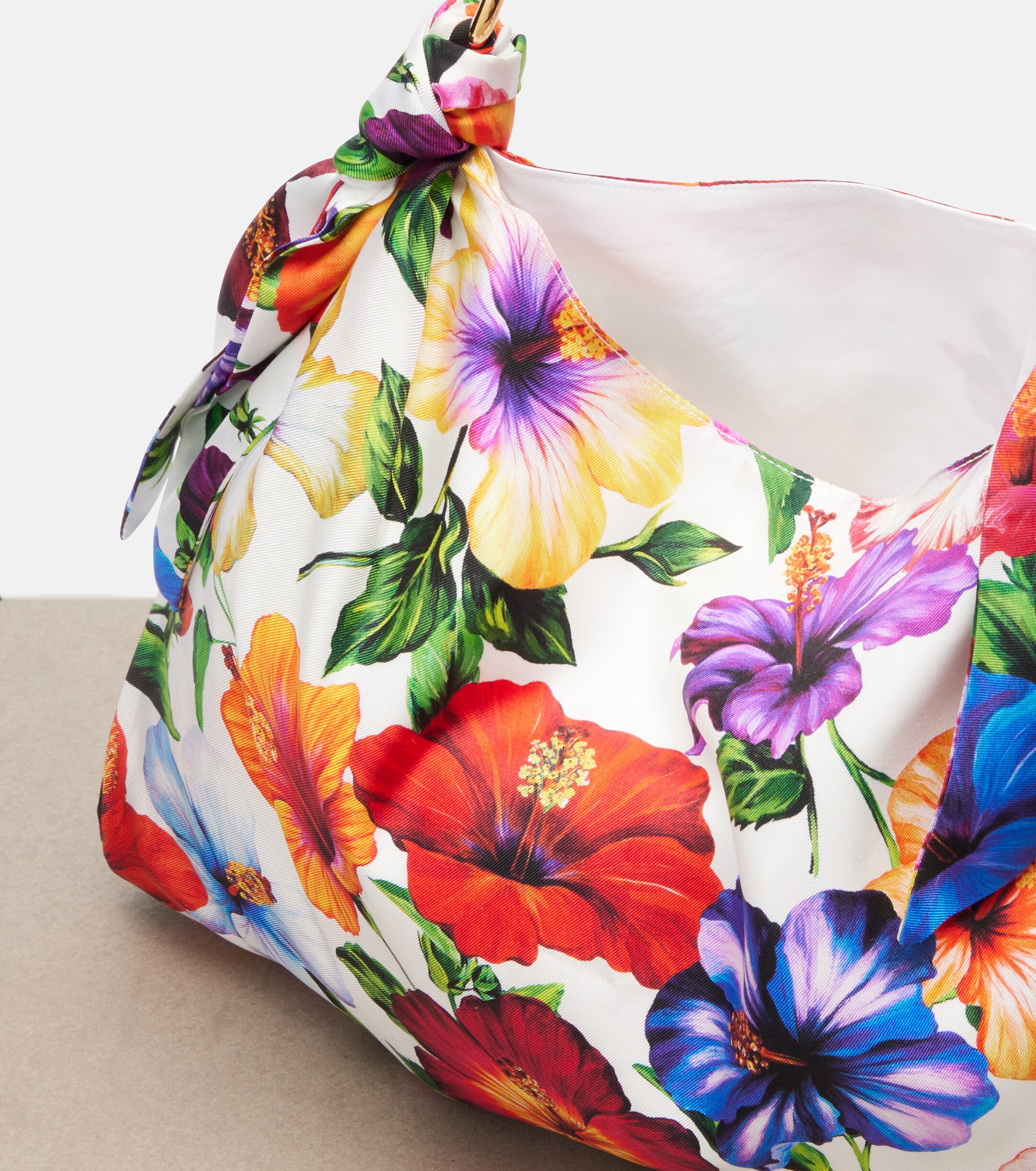 Dolce&Gabbana Medium floral satin shoulder bag