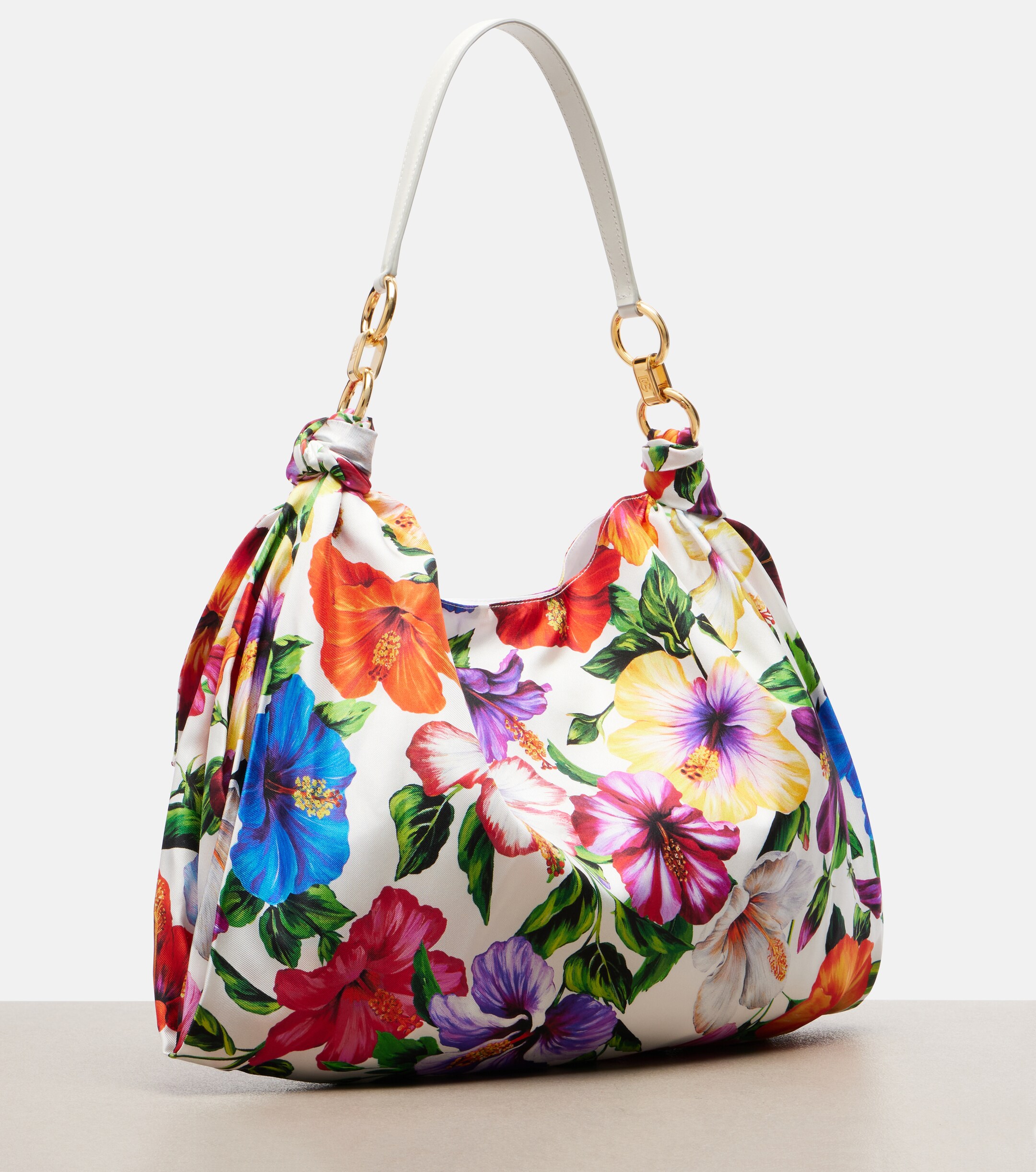 Dolce&Gabbana Medium floral satin shoulder bag