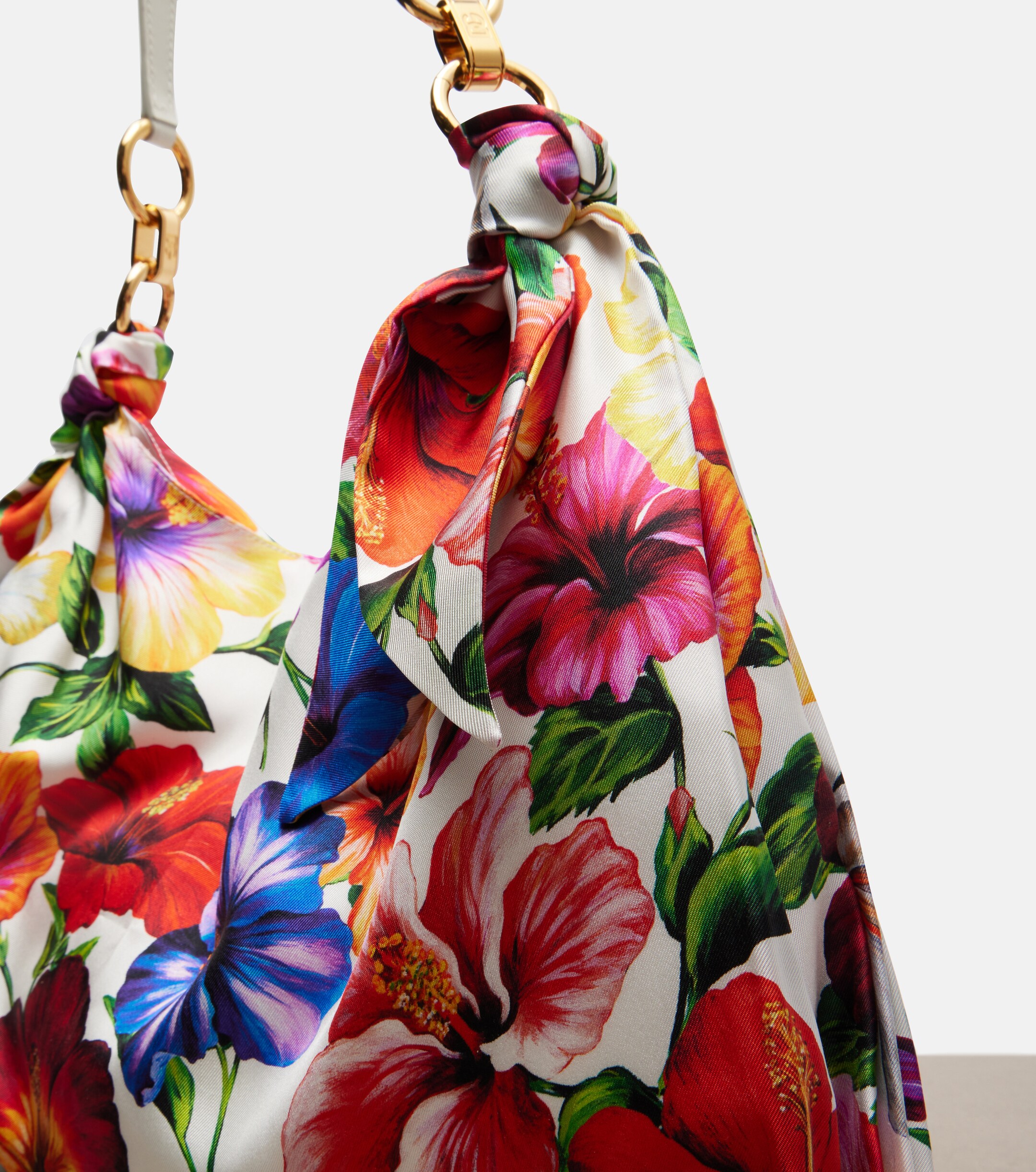 Dolce&Gabbana Medium floral satin shoulder bag