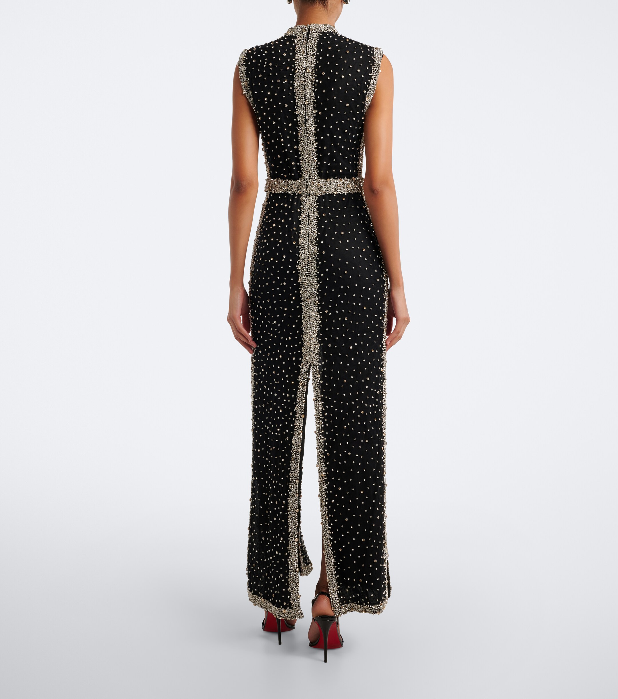 Costarellos Costarellos Belina cutout crystal-embellished gown