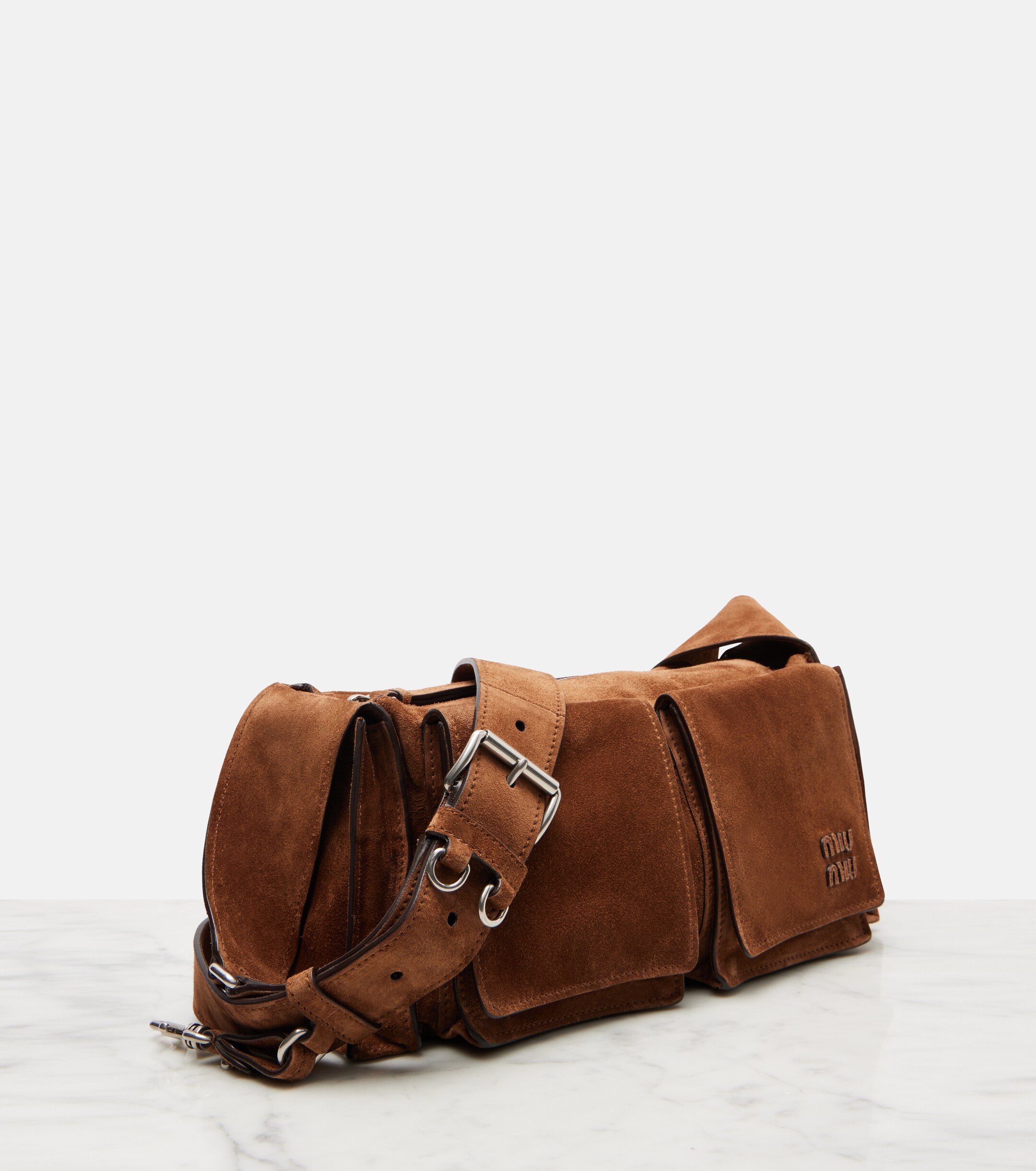 Miu Miu Utilitaire suede shoulder bag