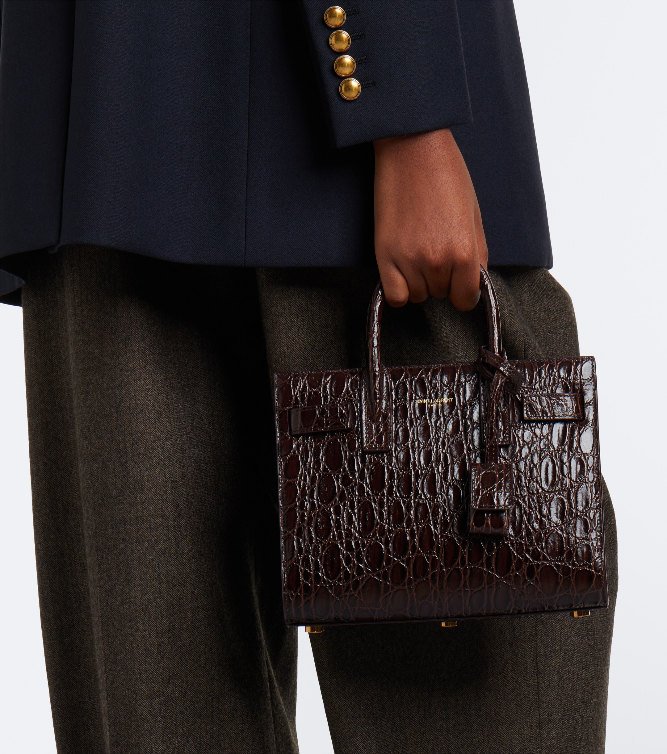 Saint Laurent Saint Laurent Sac De Jour Nano leather top-handle bag