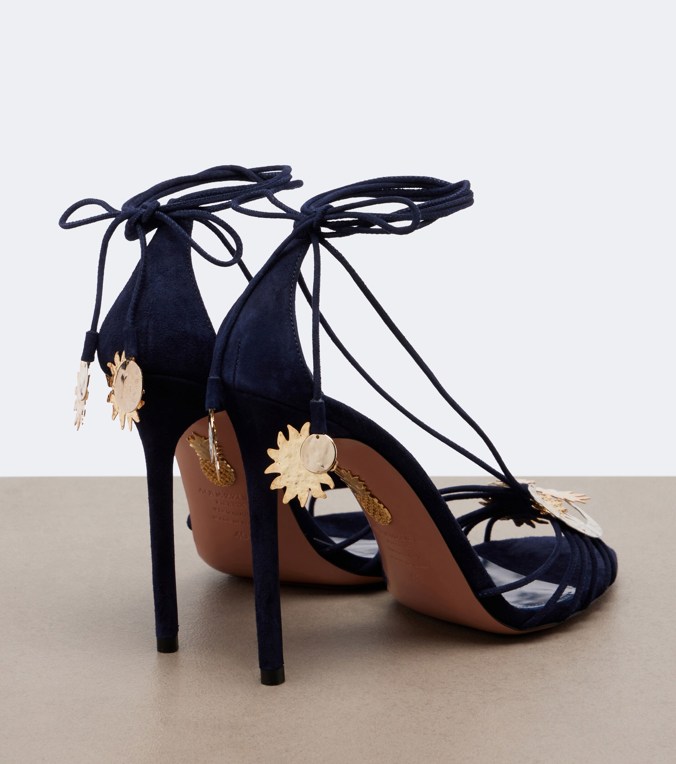 AQUAZZURA Aquazzura Night Stars embellished suede sandals