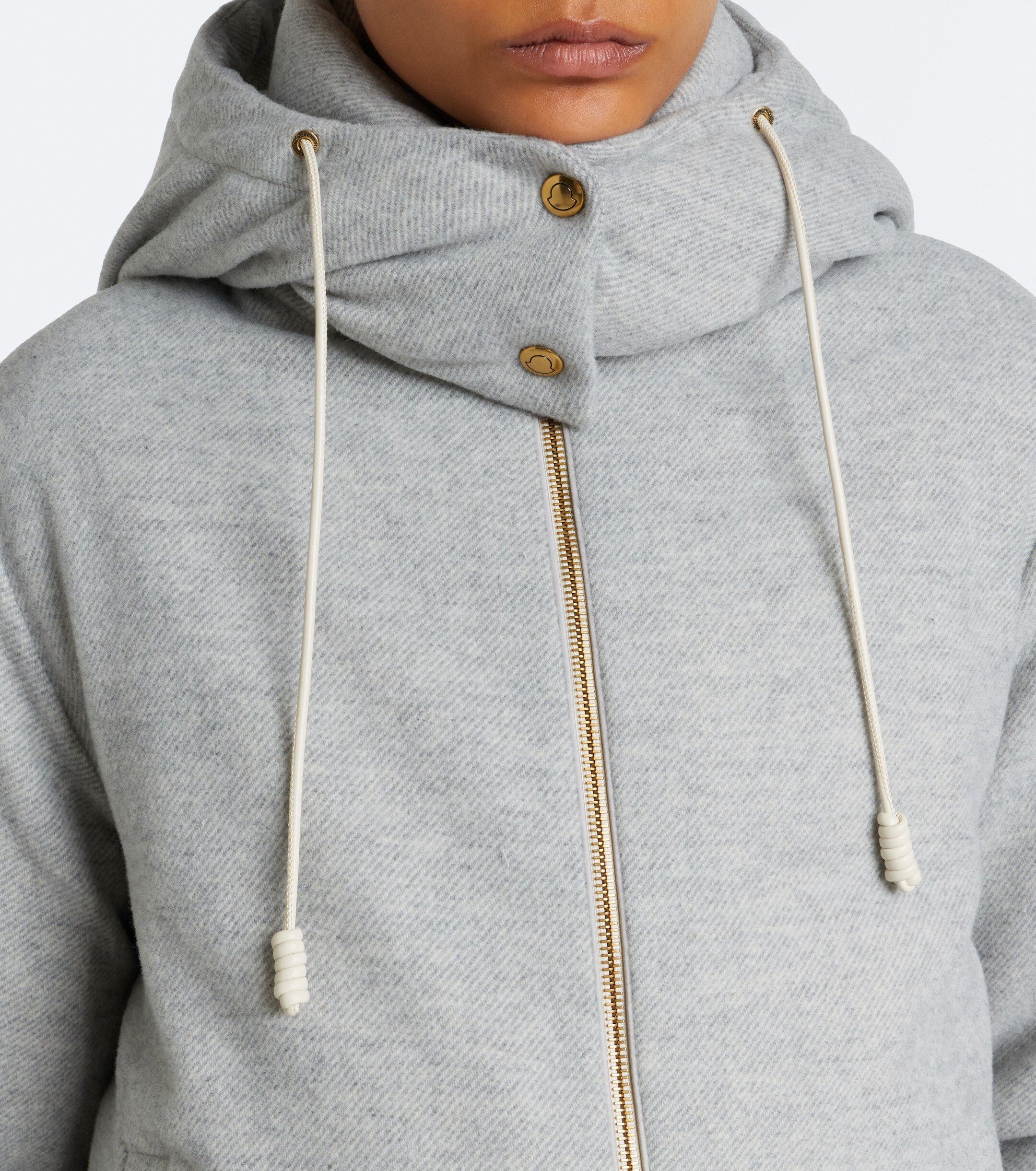 Moncler Moncler Vivante wool and cashmere down jacket