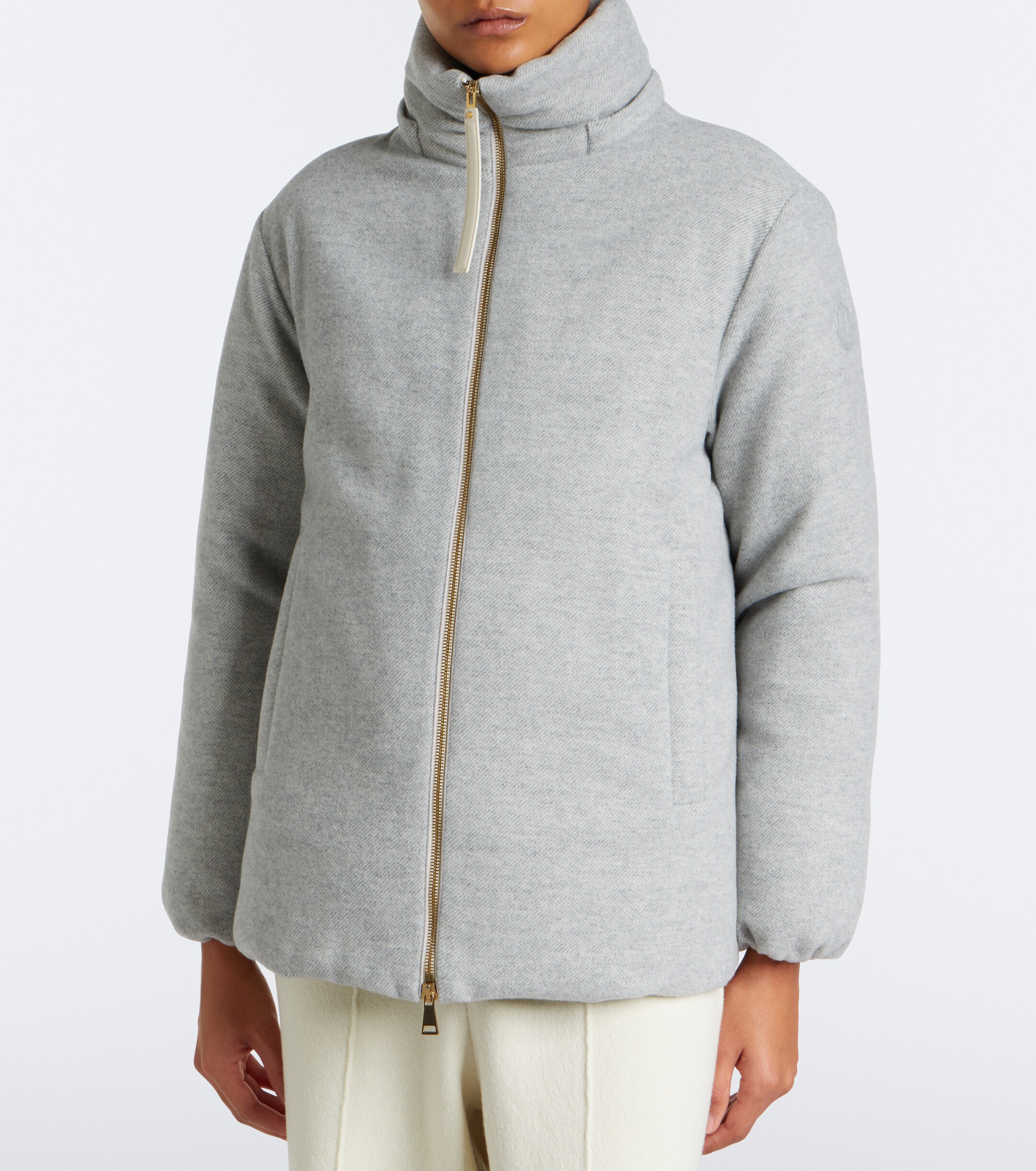 Moncler Moncler Vivante wool and cashmere down jacket